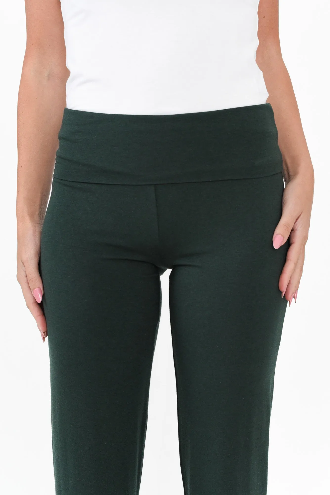 Pamela Dark Green Bamboo Pants - Petite sold by Blue Bungalow product image thumbnail 5