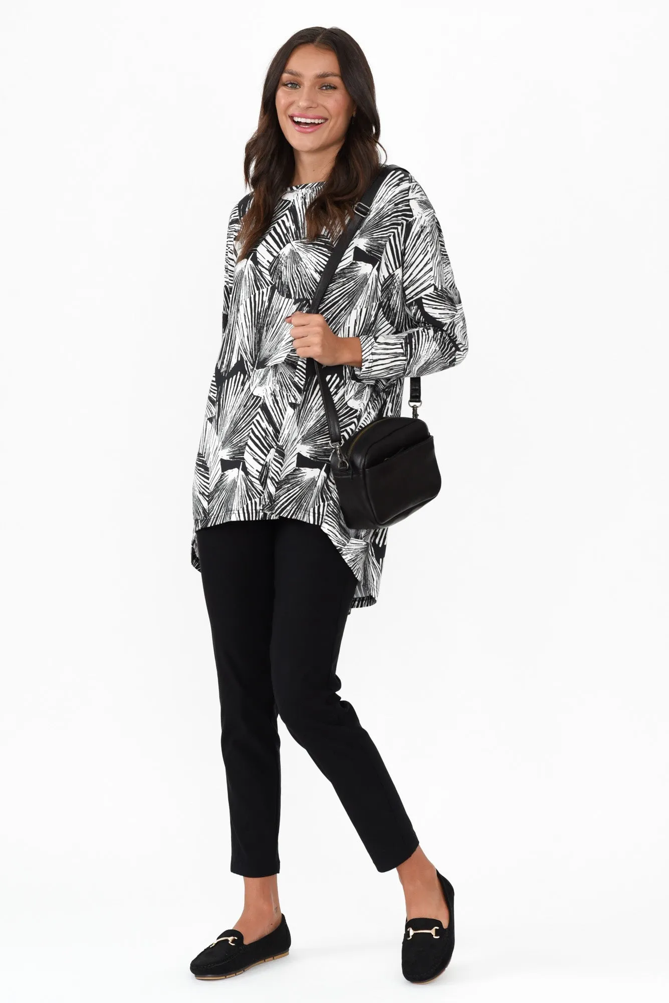 Anakin Black Palm Hi Lo Bamboo Top sold by Blue Bungalow product image thumbnail 3