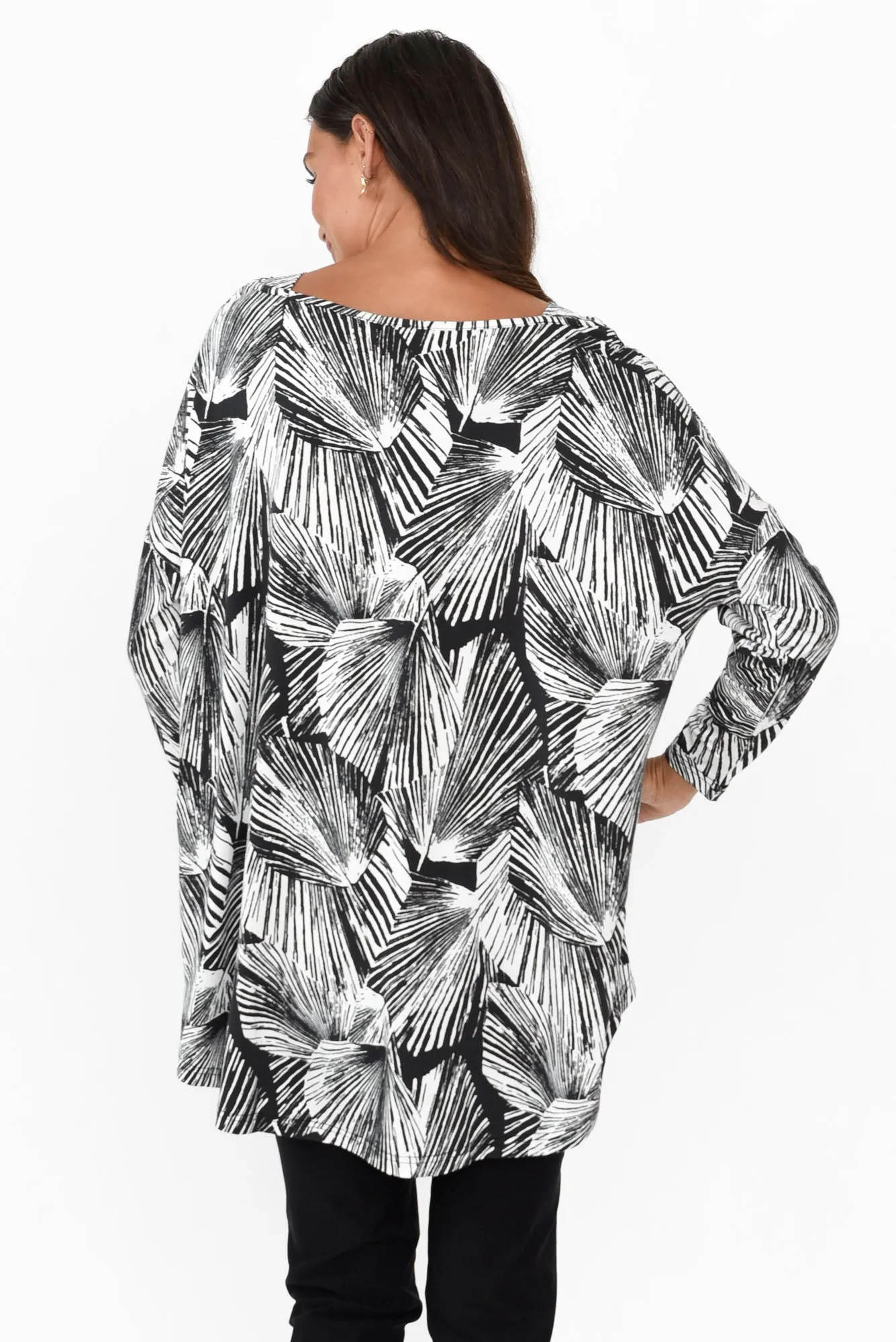Anakin Black Palm Hi Lo Bamboo Top sold by Blue Bungalow product image thumbnail 5