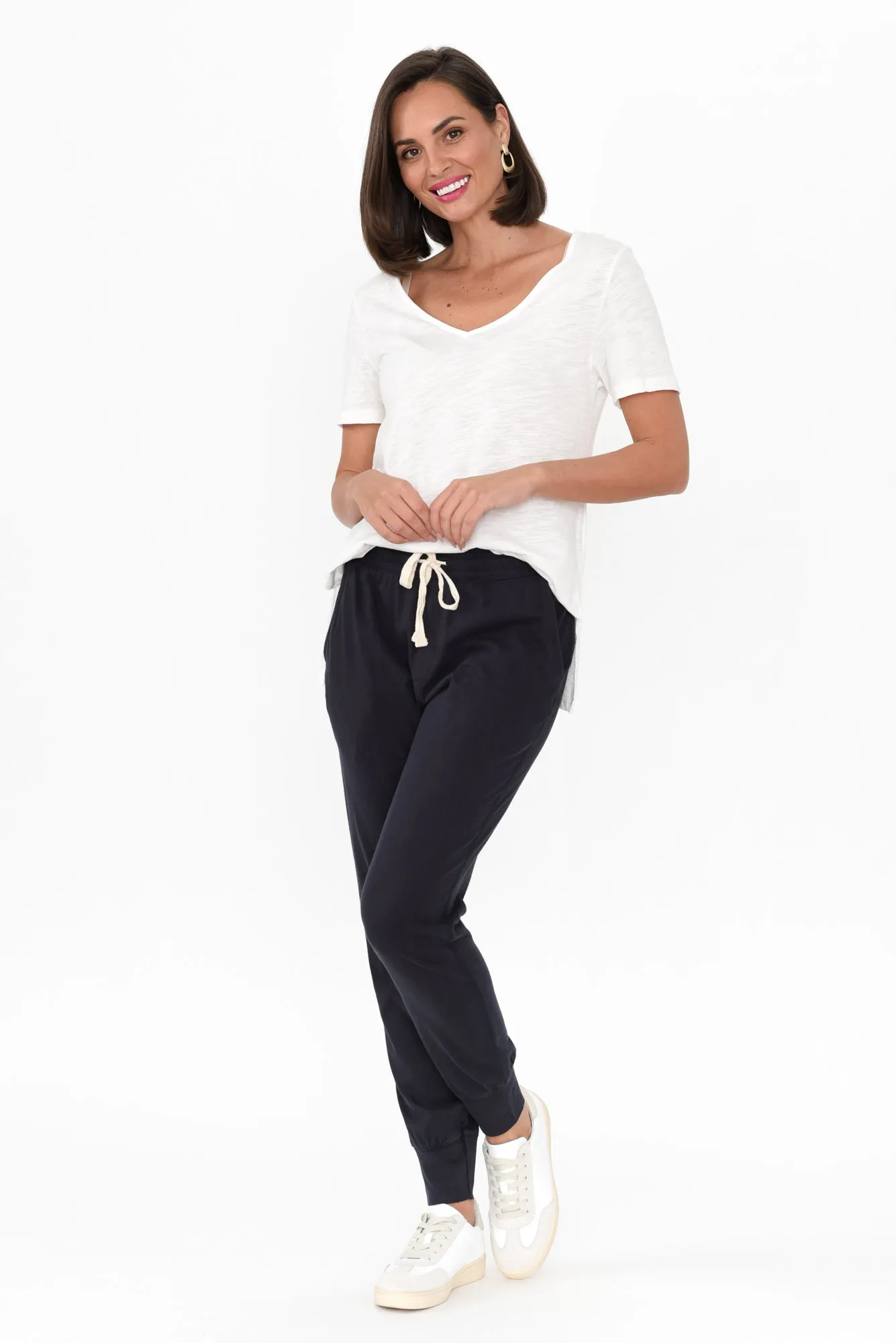 Navy Wash Out Lounge Sweatpants sold by Blue Bungalow product image thumbnail 2