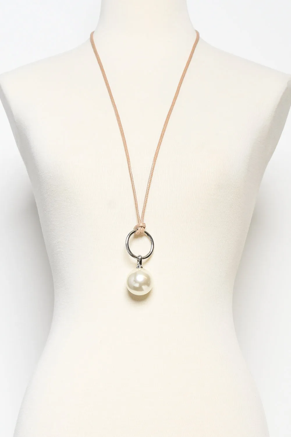 Ellamae Silver Pearl Necklace sold by Blue Bungalow product image thumbnail 2