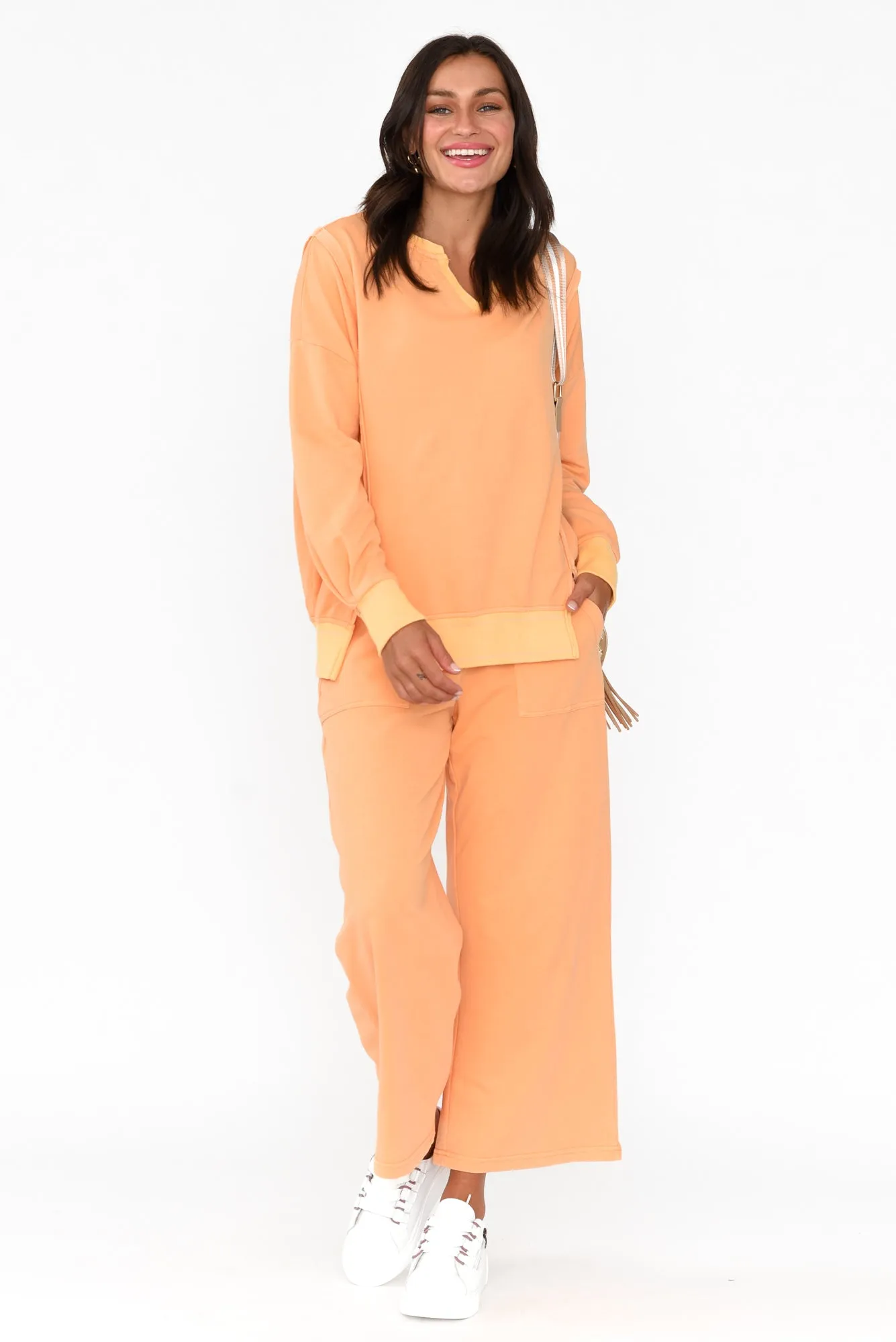 Mariam Orange Relaxed Track Pants sold by Blue Bungalow product image thumbnail 2