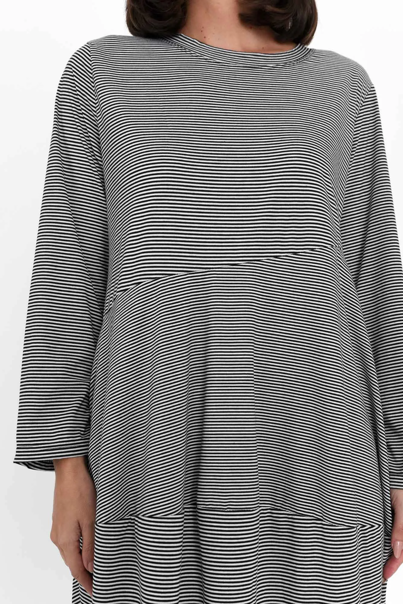 Muriel Black Stripe Cotton Blend Dress sold by Blue Bungalow product image thumbnail 5