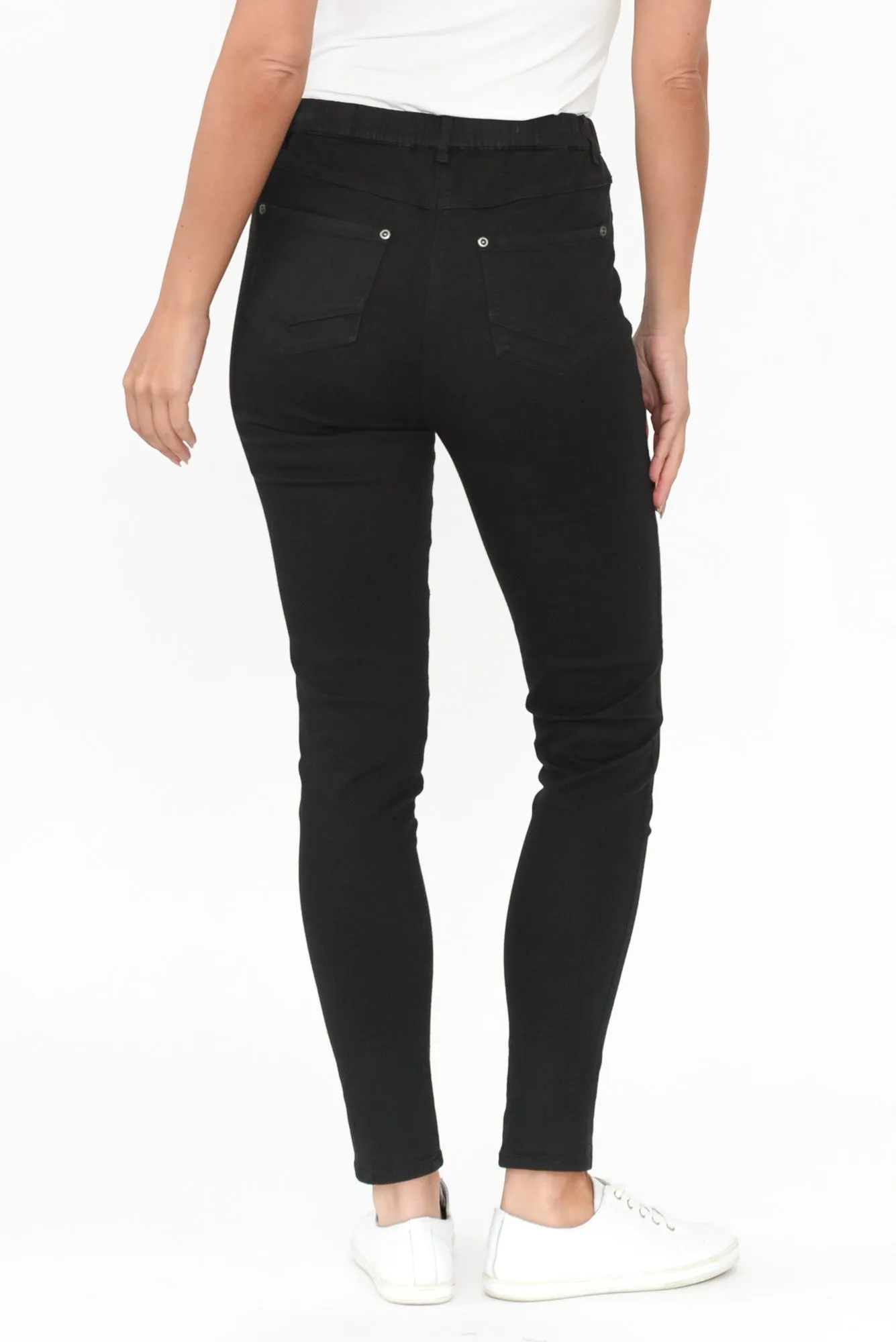 Reed Black Stretch Cotton Pants sold by Blue Bungalow product image thumbnail 2