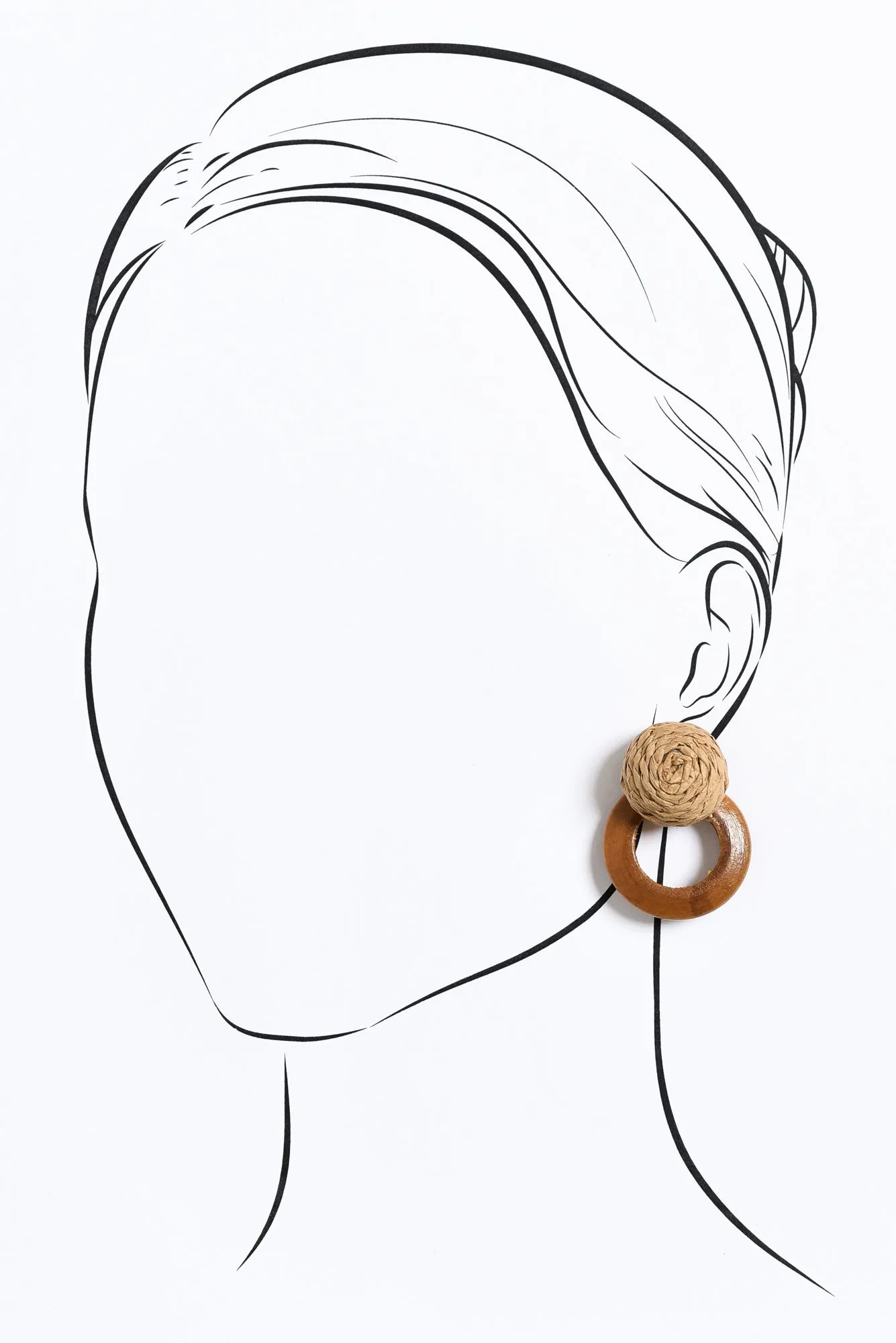 Bia Tan Wood Circle Earrings sold by Blue Bungalow product image thumbnail 2