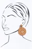 Chandra Tan Rattan Disc Earrings sold by Blue Bungalow
