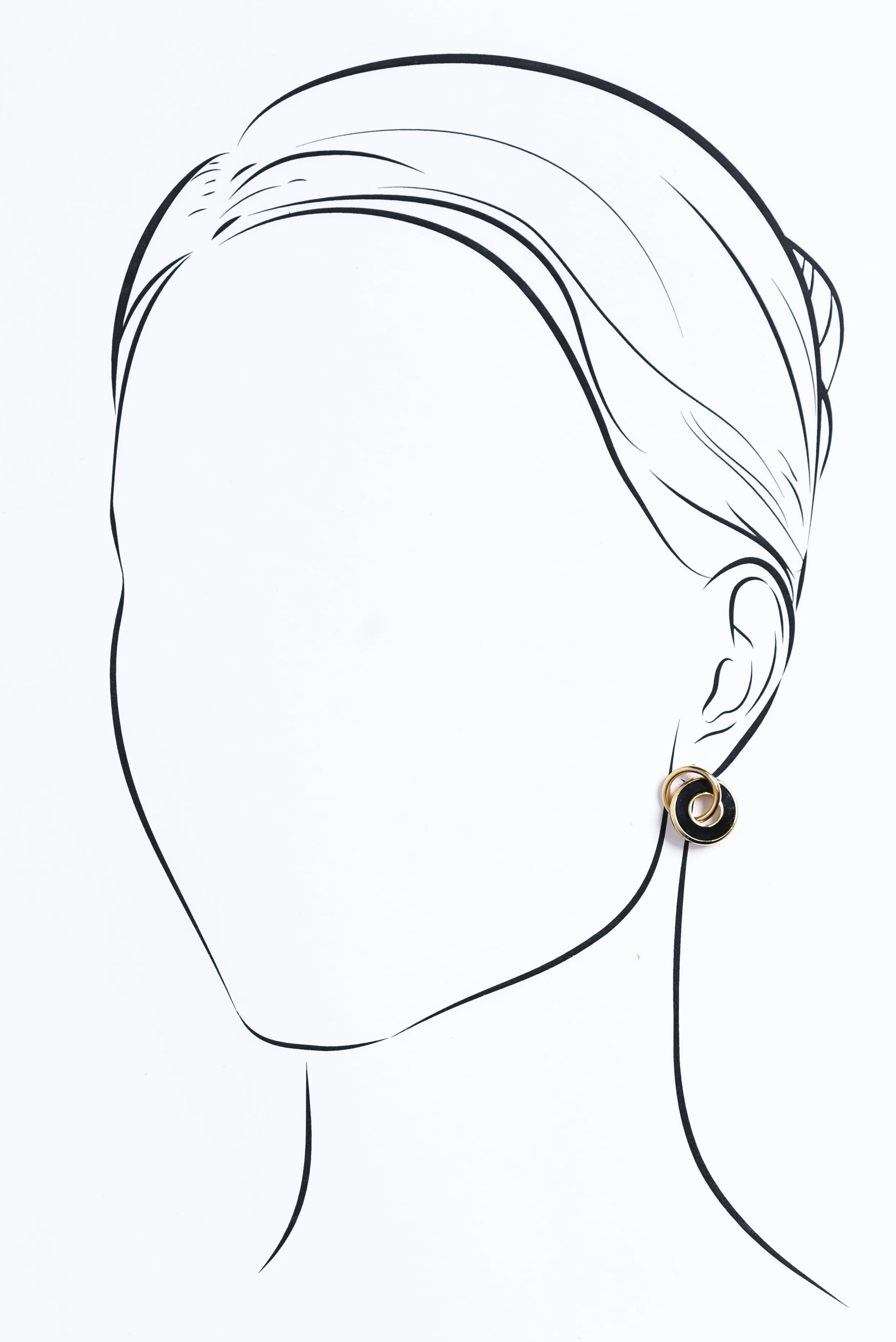 Pila Black Gold Plated Drop Earrings sold by Blue Bungalow product image thumbnail 2