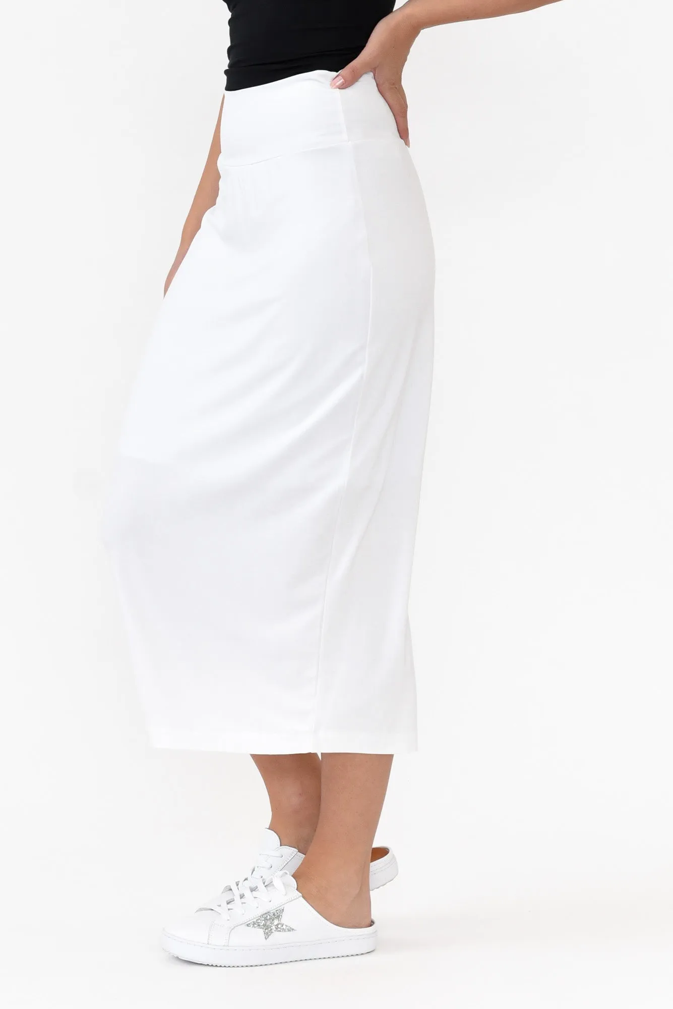 White Bamboo Maxi Tube Skirt sold by Blue Bungalow product image thumbnail 5
