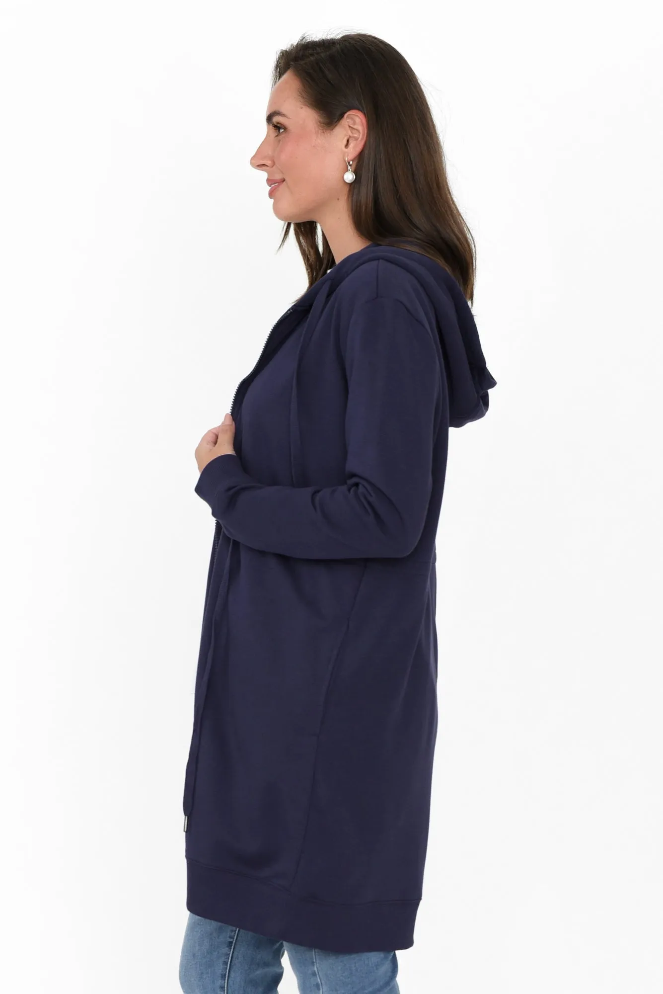 Anorak Blue Cotton Blend Jacket sold by Blue Bungalow product image thumbnail 4