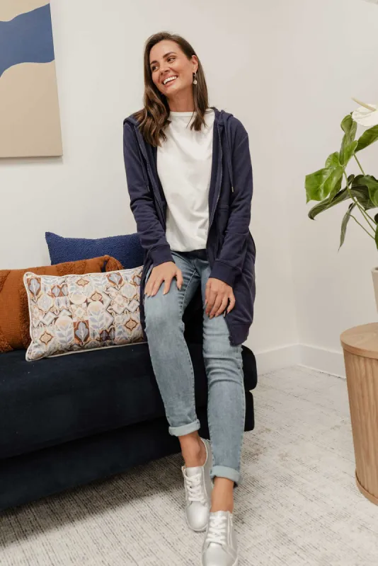 Anorak Blue Cotton Blend Jacket sold by Blue Bungalow