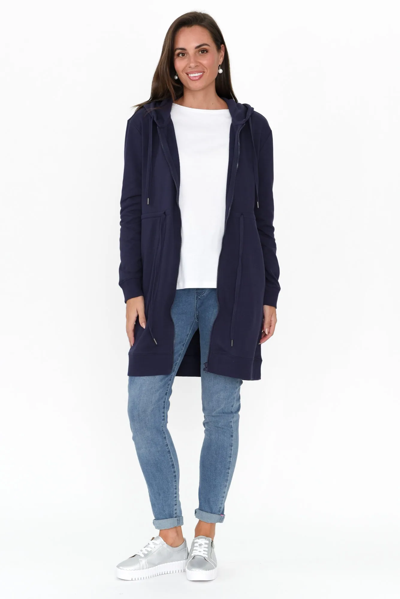 Anorak Blue Cotton Blend Jacket sold by Blue Bungalow product image thumbnail 3
