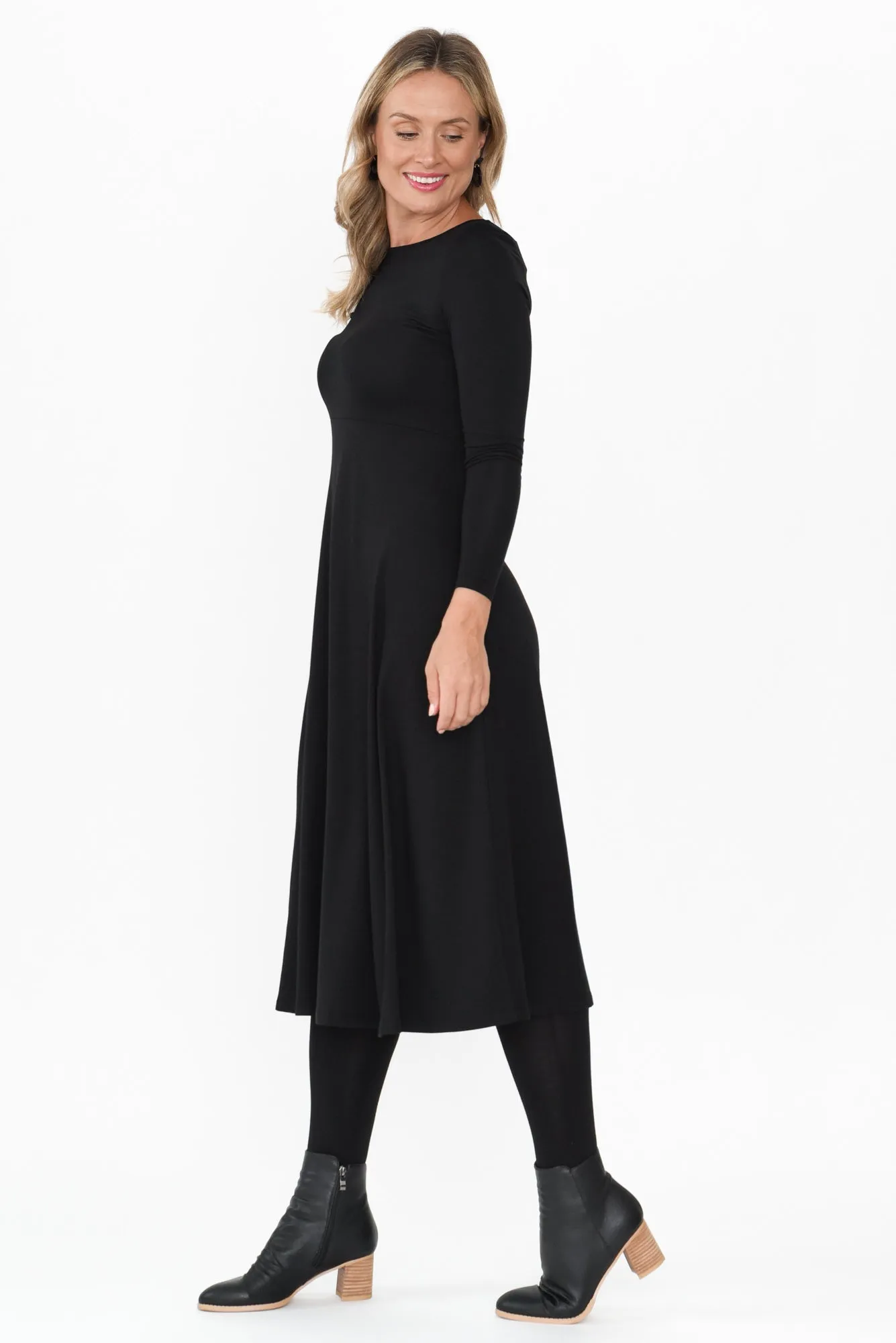 Olivia Black Bamboo Sleeved Dress sold by Blue Bungalow product image thumbnail 4