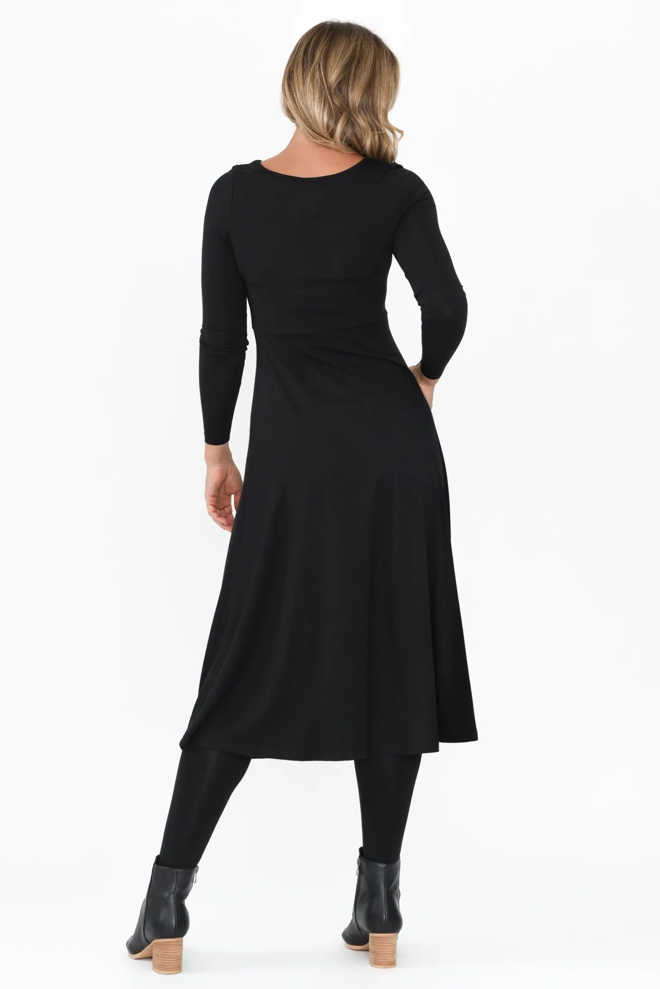 Olivia Black Bamboo Sleeved Dress sold by Blue Bungalow product image thumbnail 5