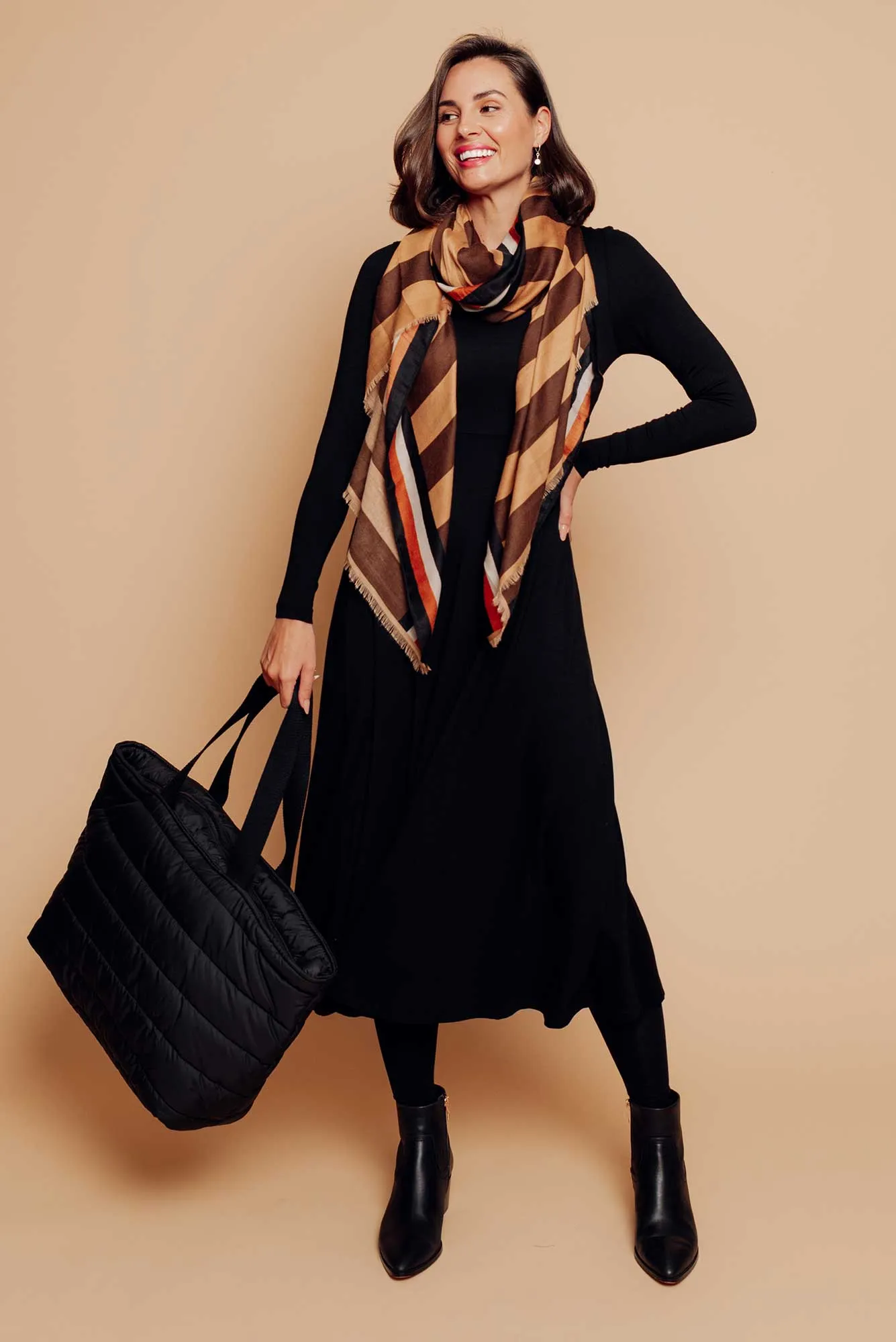 Olivia Black Bamboo Sleeved Dress sold by Blue Bungalow product image thumbnail 2