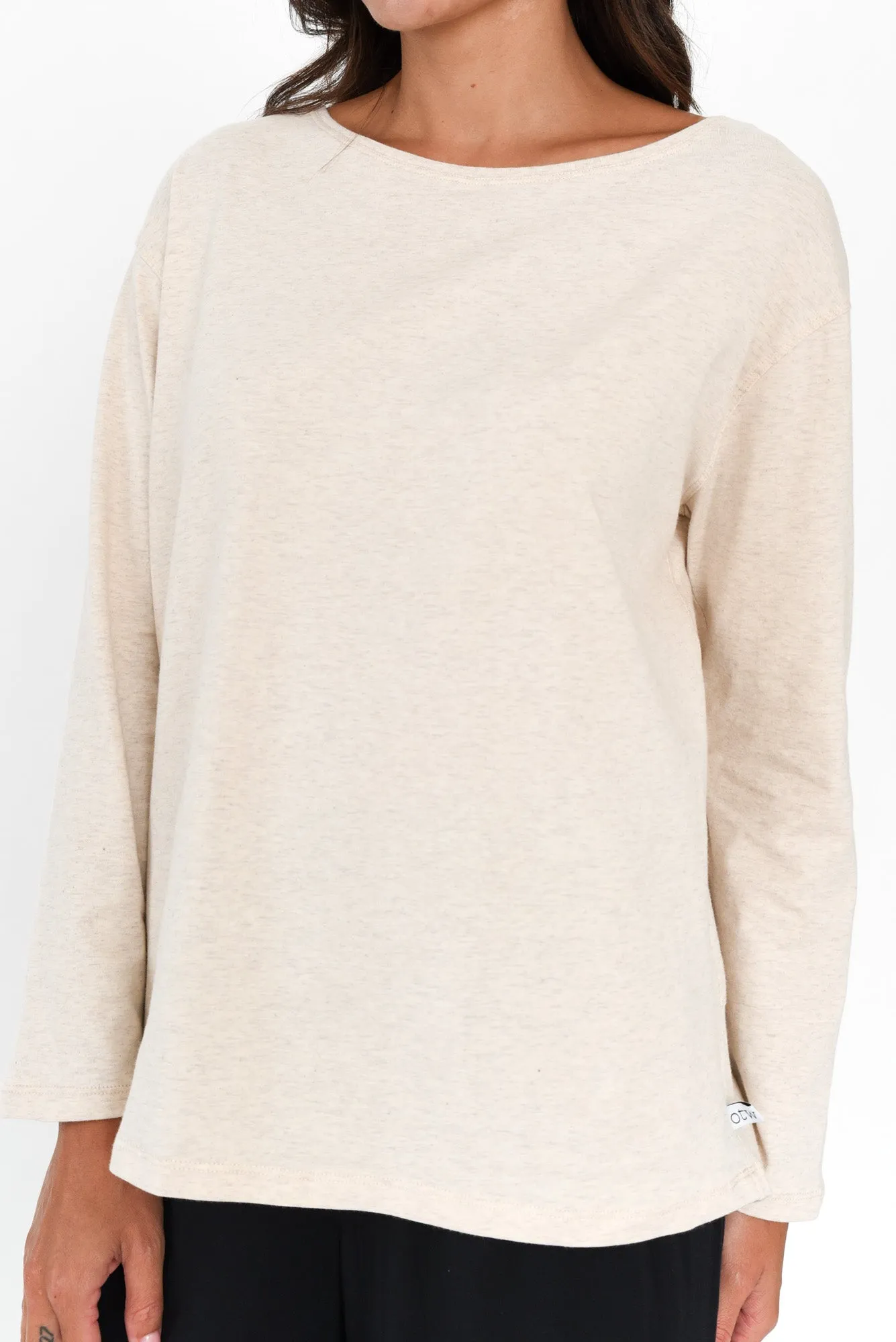 Moya Oat Cotton Hi Lo Top sold by Blue Bungalow product image thumbnail 5