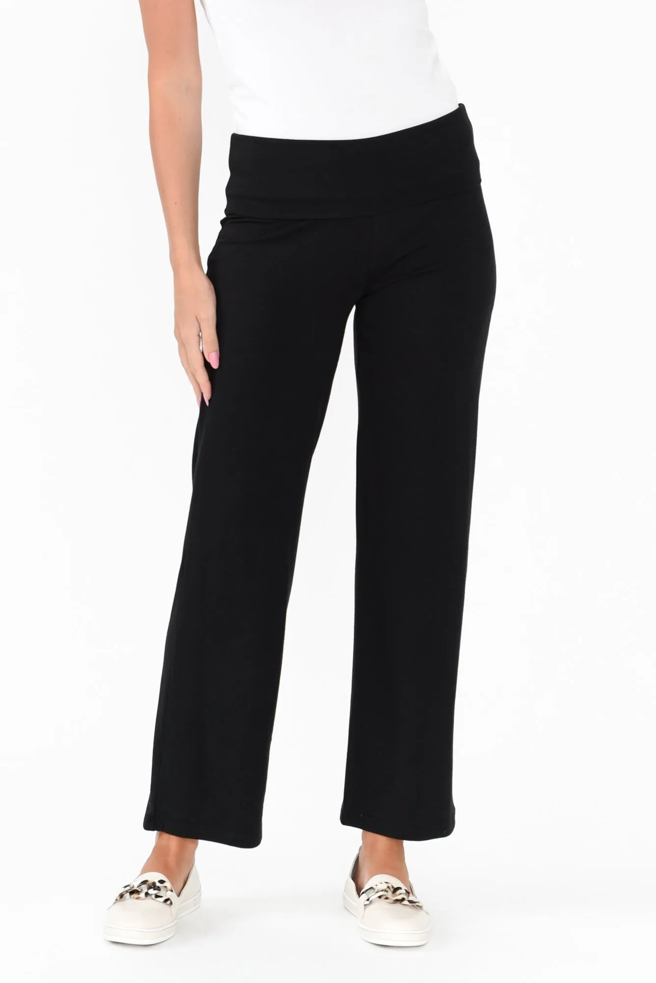 Pamela Black Bamboo Pants - Petite sold by Blue Bungalow