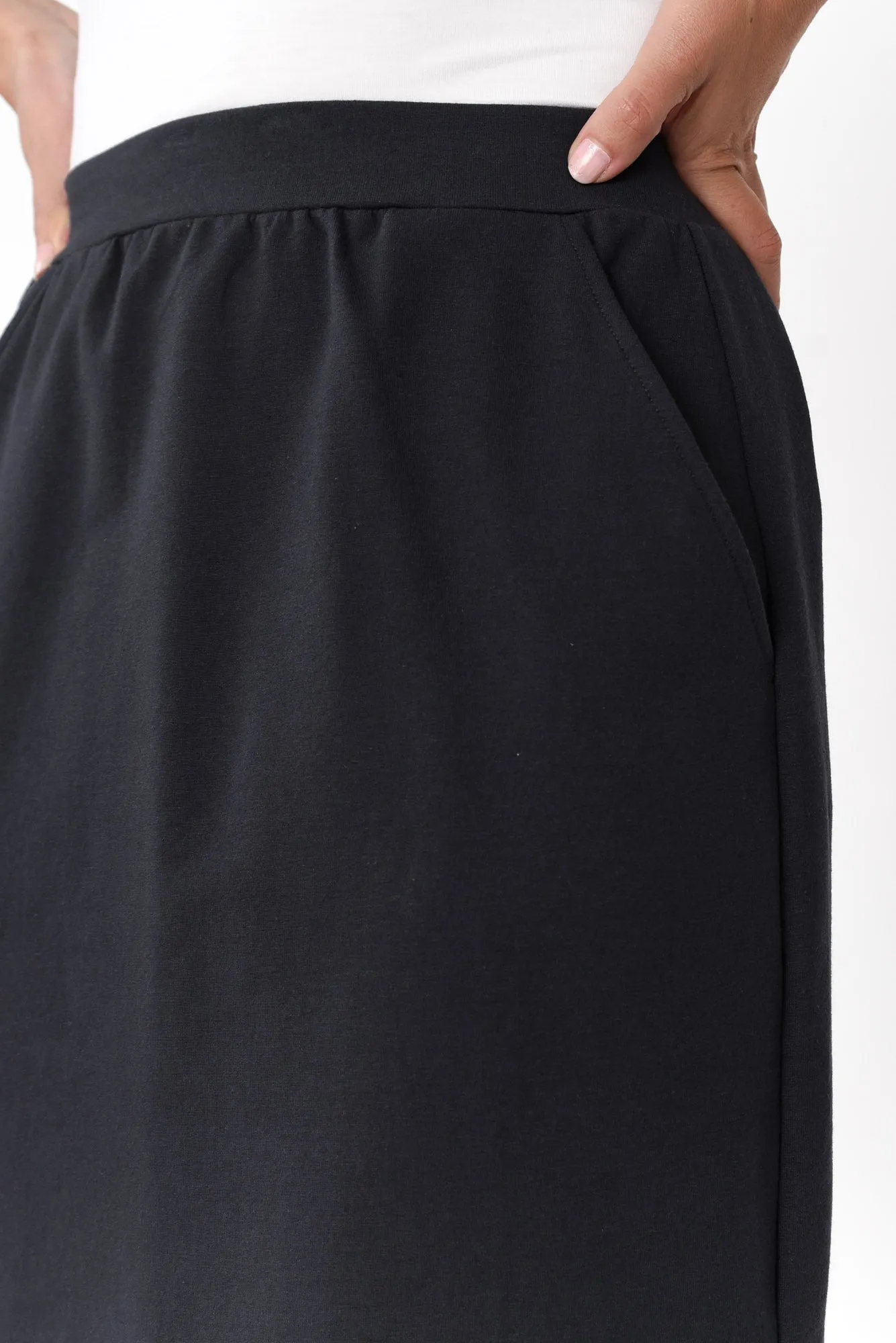 Evie Charcoal Cotton Blend Skirt sold by Blue Bungalow product image thumbnail 3