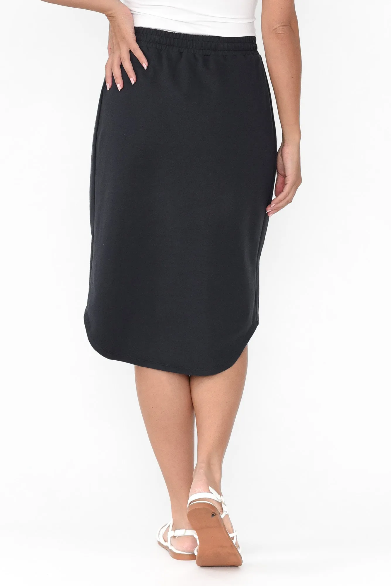 Evie Charcoal Cotton Blend Skirt sold by Blue Bungalow product image thumbnail 5