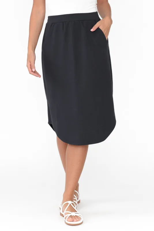 Evie Charcoal Cotton Blend Skirt sold by Blue Bungalow