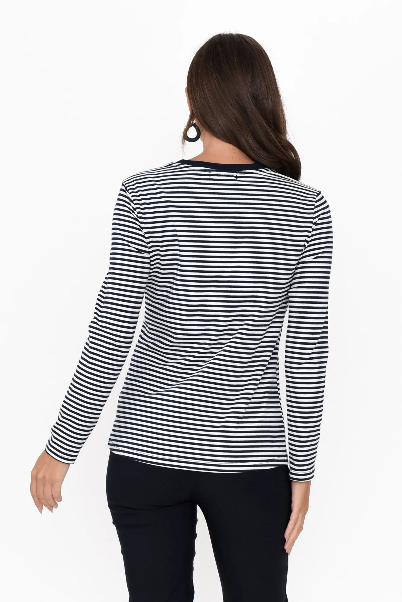 Anchor Navy Stripe Cotton Top sold by Blue Bungalow product image thumbnail 4