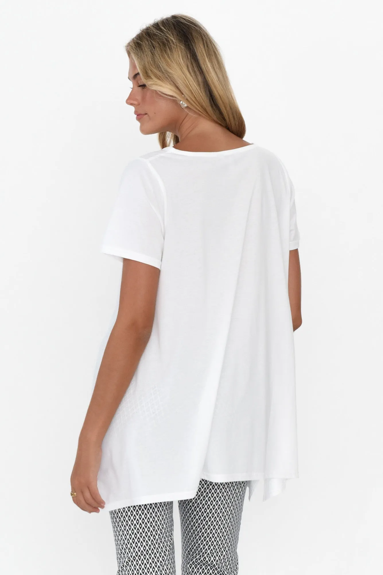 Marcy White Drape Top sold by Blue Bungalow product image thumbnail 4