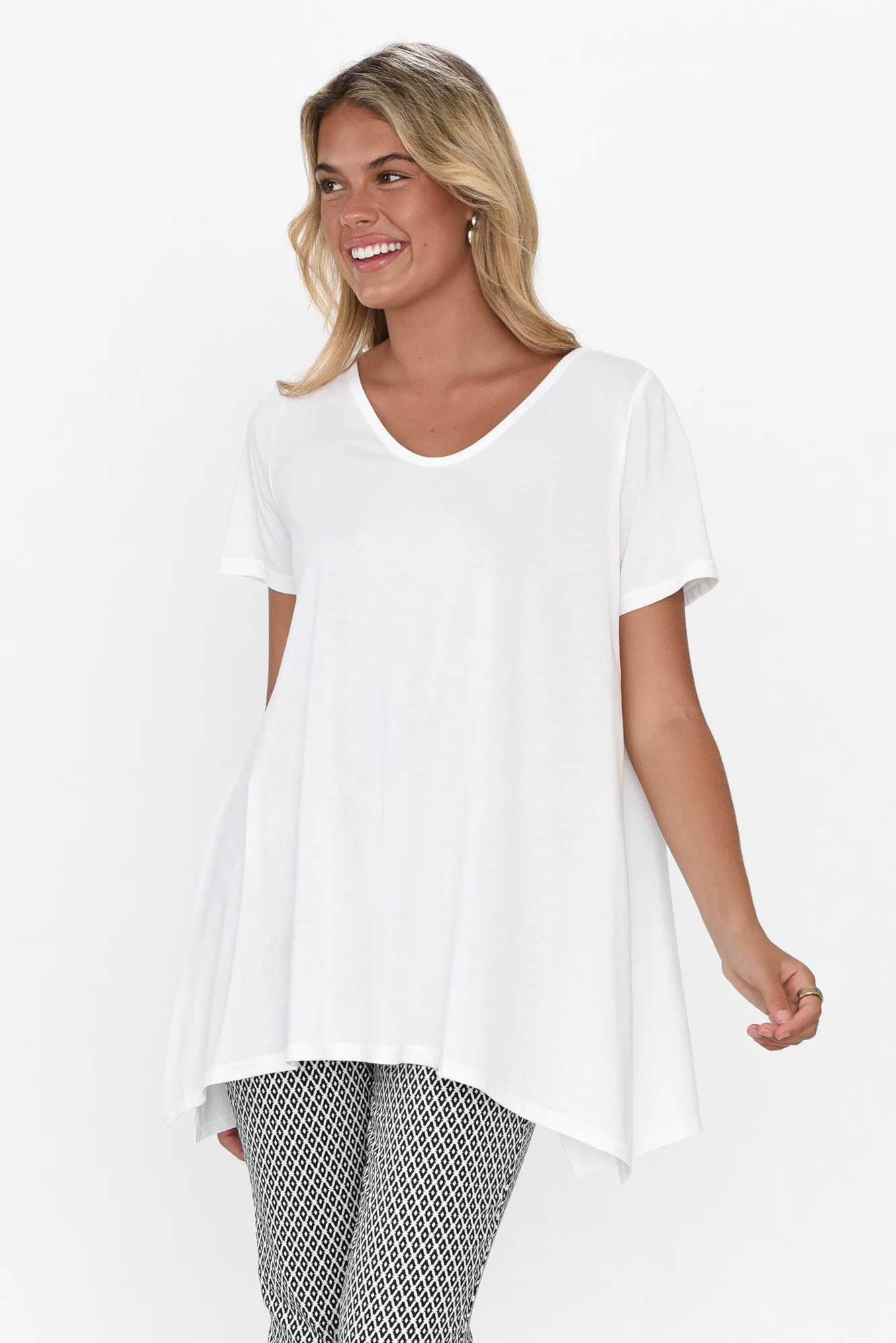 Marcy White Drape Top sold by Blue Bungalow