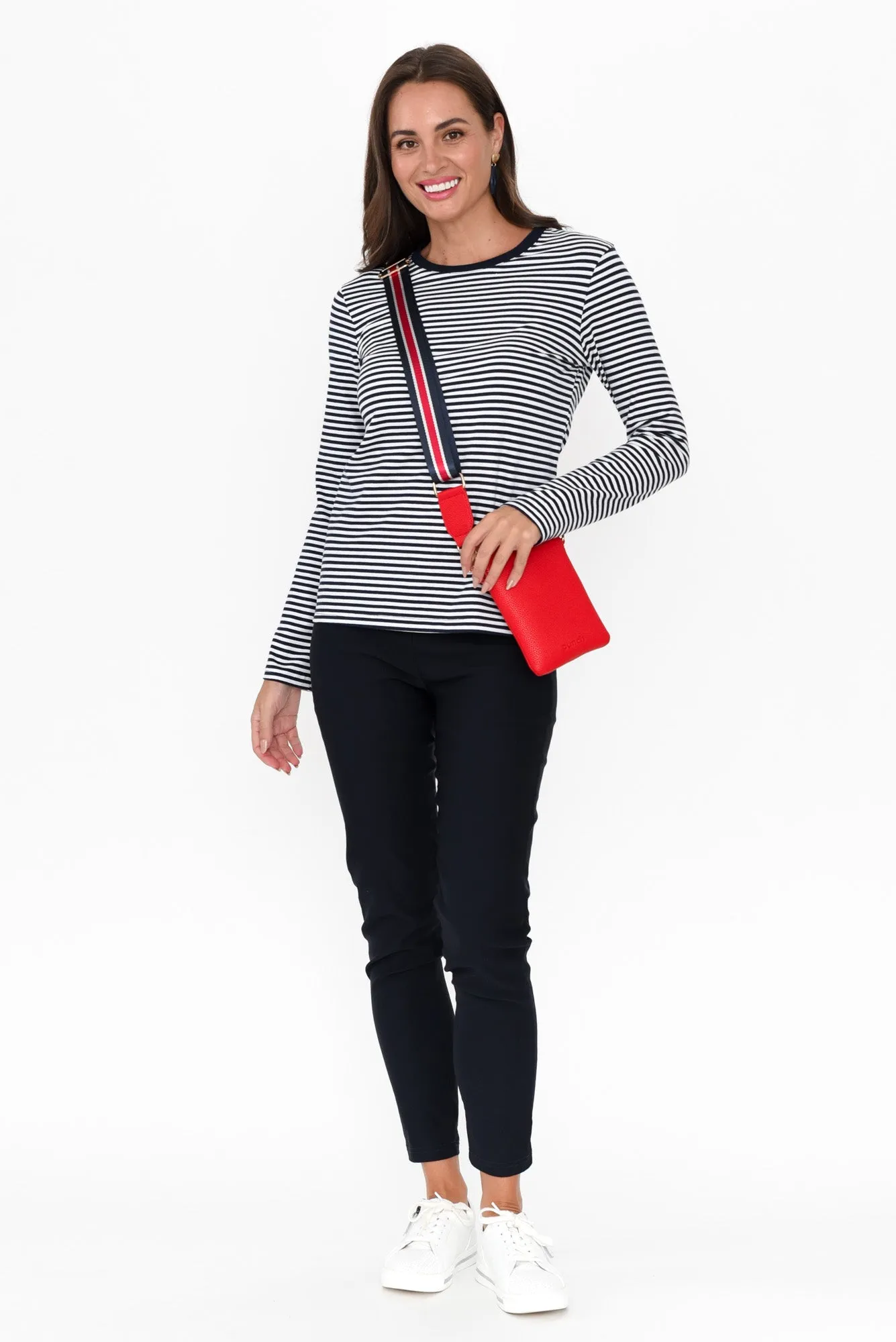 Anchor Navy Stripe Cotton Top sold by Blue Bungalow product image thumbnail 2