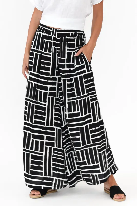 Baker Black Stripe Wide Leg Pants sold by Blue Bungalow