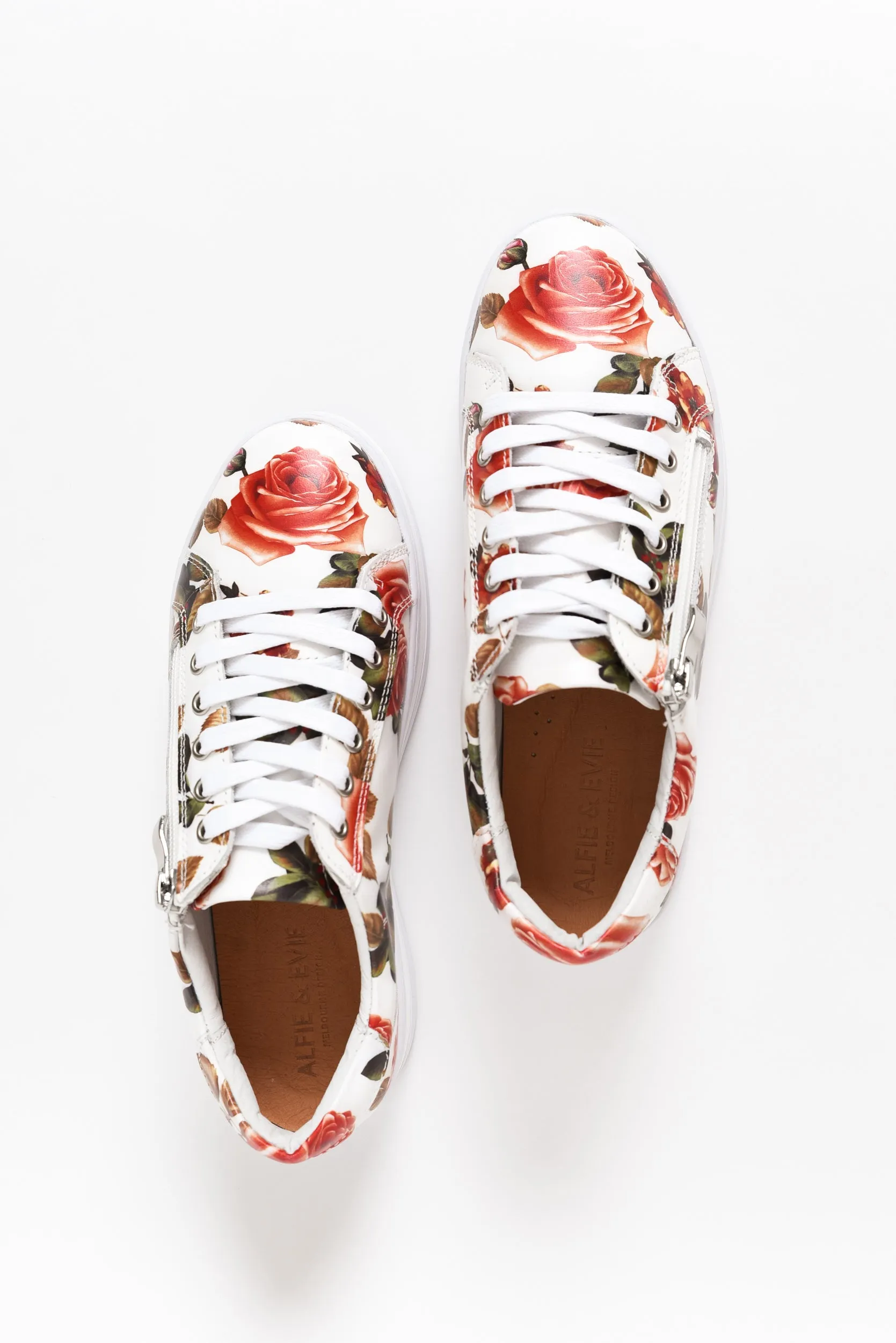 Posey White Rose Leather Sneaker sold by Blue Bungalow product image thumbnail 3