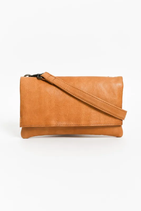 Aluka Tan Leather Bag sold by Blue Bungalow