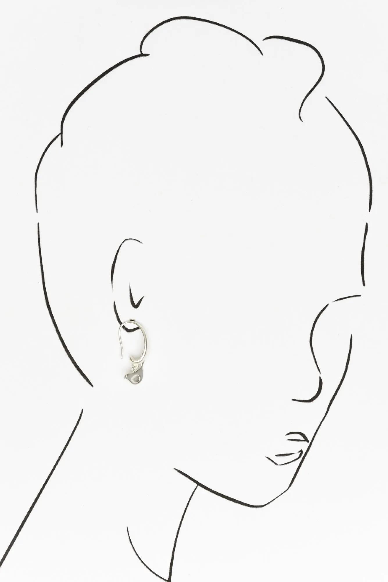 Abia Silver Bird Hook Earrings sold by Blue Bungalow product image thumbnail 2