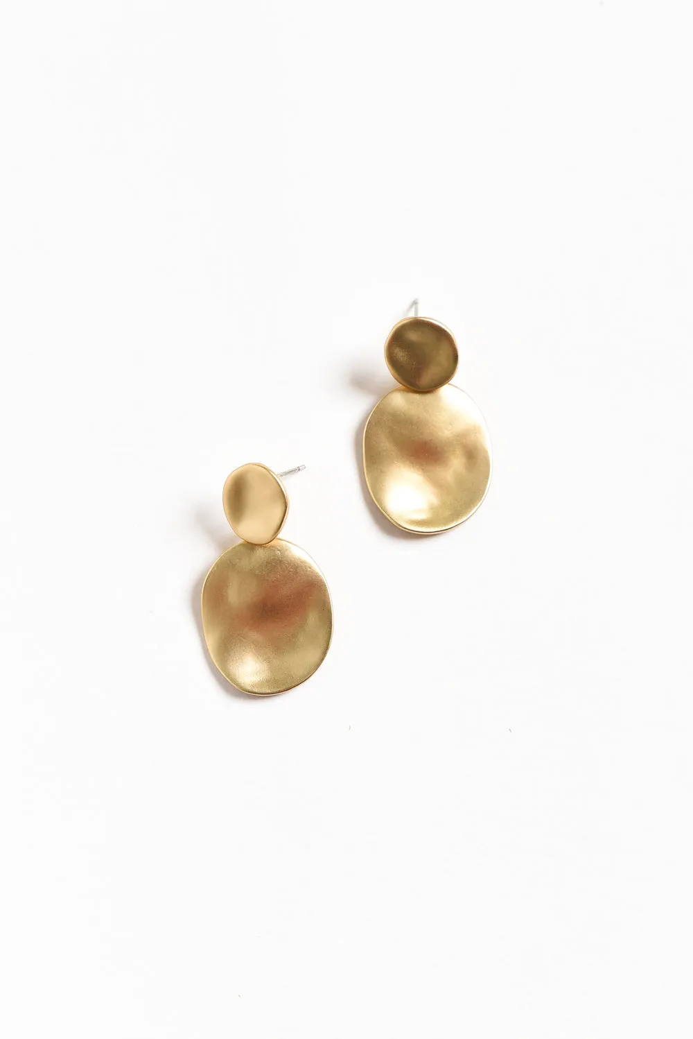 Ackley Gold Oval Earrings sold by Blue Bungalow