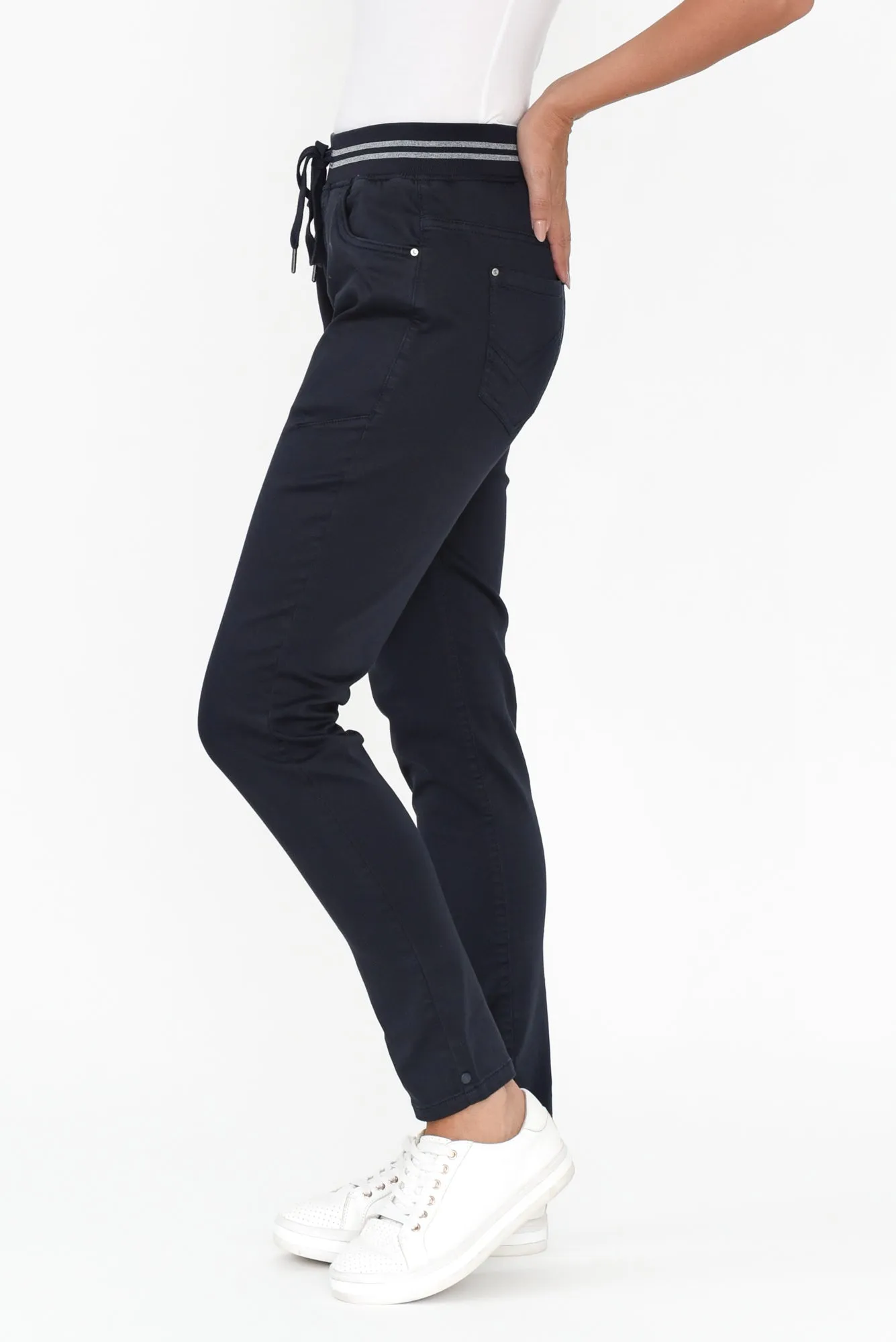 Margo Navy Jogger Pants sold by Blue Bungalow product image thumbnail 3
