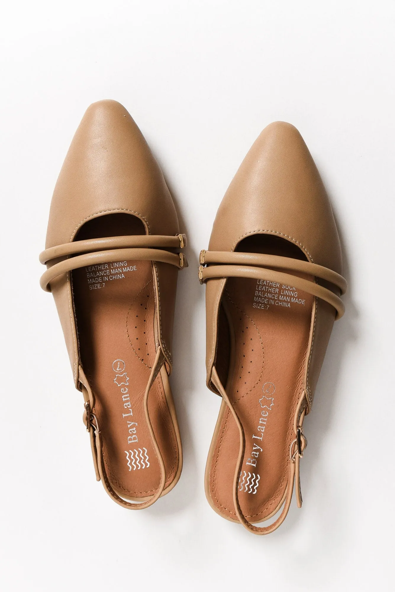 Abby Taupe Leather Slingback Mule sold by Blue Bungalow product image thumbnail 3