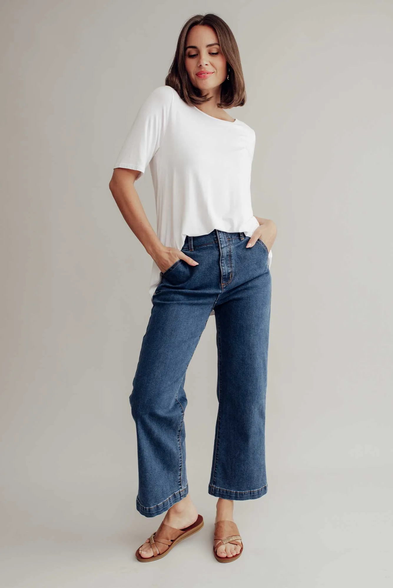 Tamika Blue Denim Stretch Jeans sold by Blue Bungalow