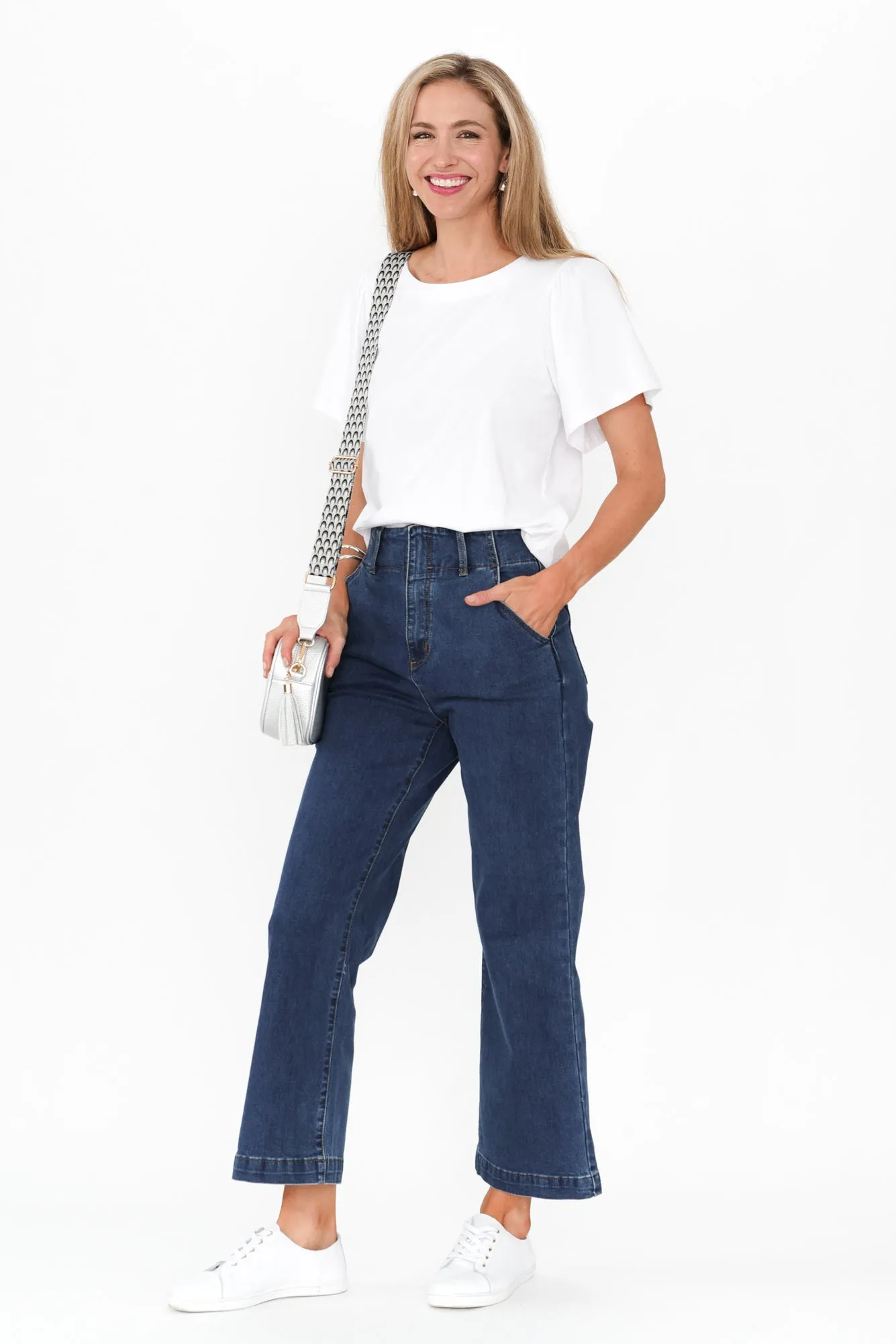 Tamika Blue Denim Stretch Jeans sold by Blue Bungalow product image thumbnail 3