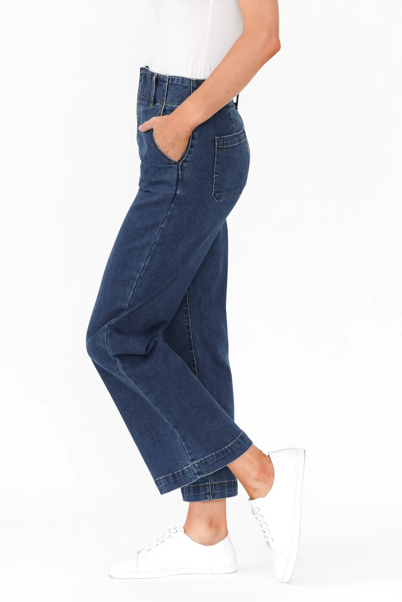 Tamika Blue Denim Stretch Jeans sold by Blue Bungalow product image thumbnail 4