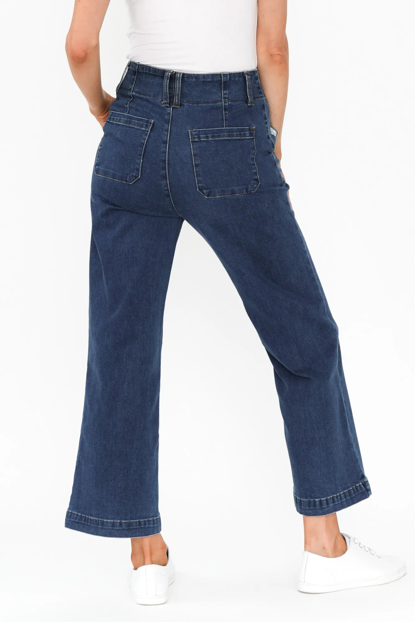 Tamika Blue Denim Stretch Jeans sold by Blue Bungalow product image thumbnail 5