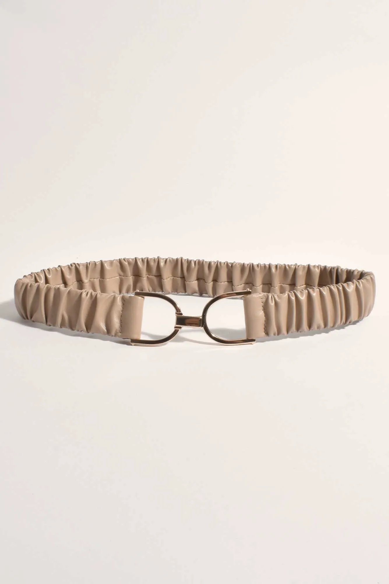 Tanyel Nude Ruched Stretch Waist Belt sold by Blue Bungalow