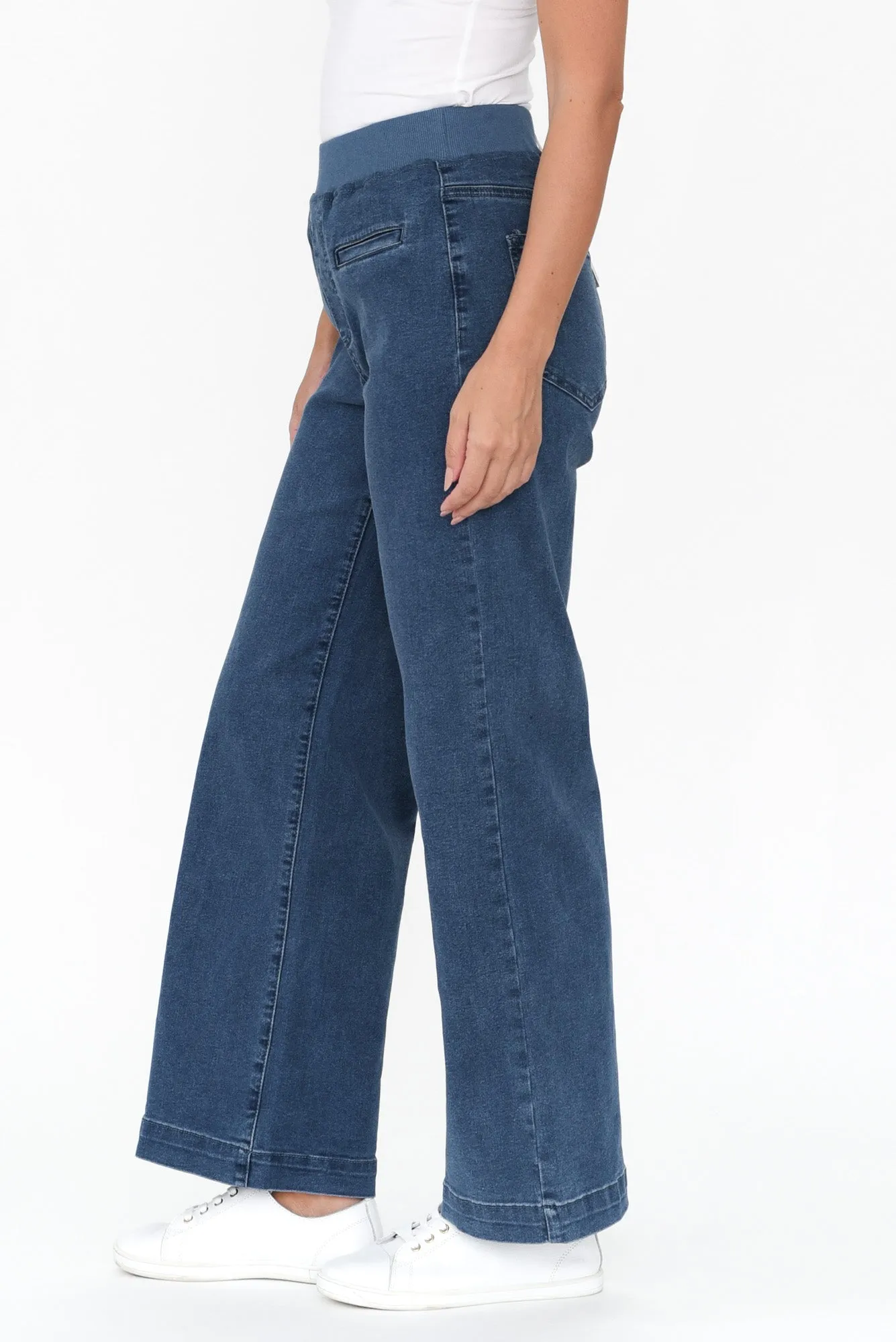 Maddy Blue Wide Leg Jeans sold by Blue Bungalow product image thumbnail 4