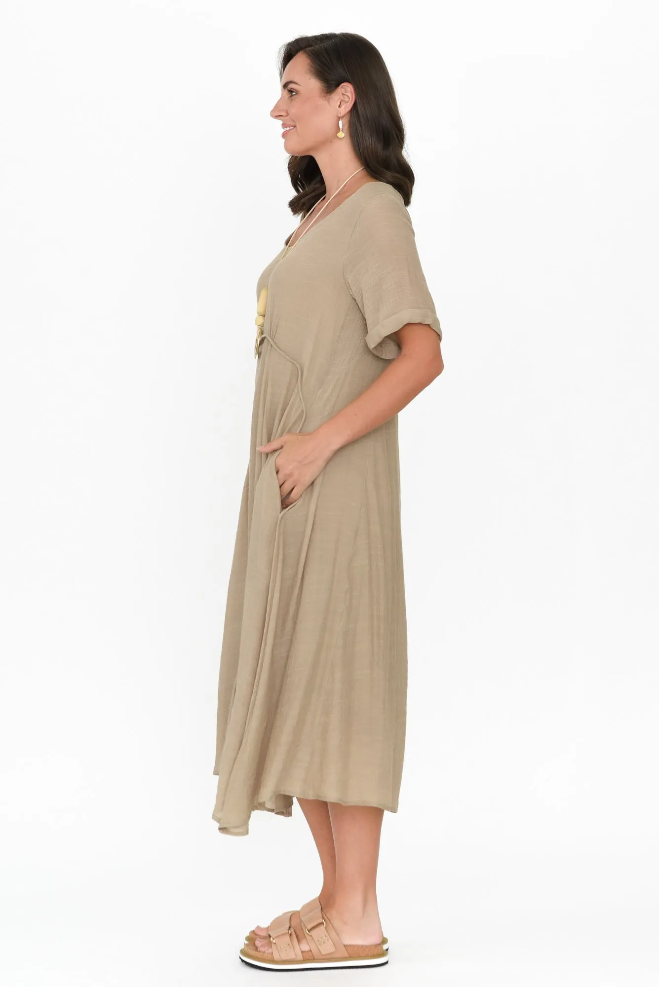 Everlyn Natural Crescent Dress sold by Blue Bungalow product image thumbnail 3