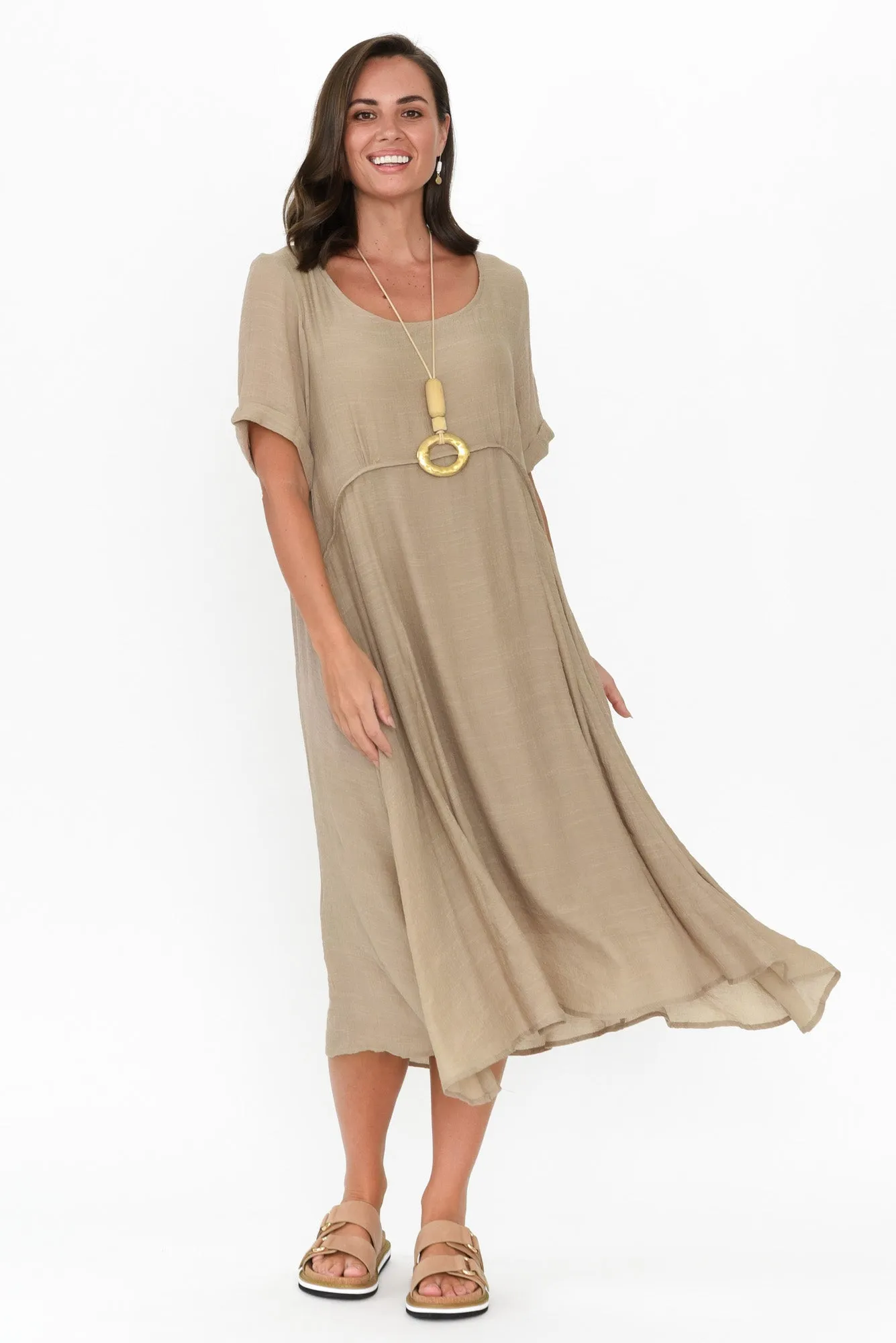 Everlyn Natural Crescent Dress sold by Blue Bungalow product image thumbnail 2