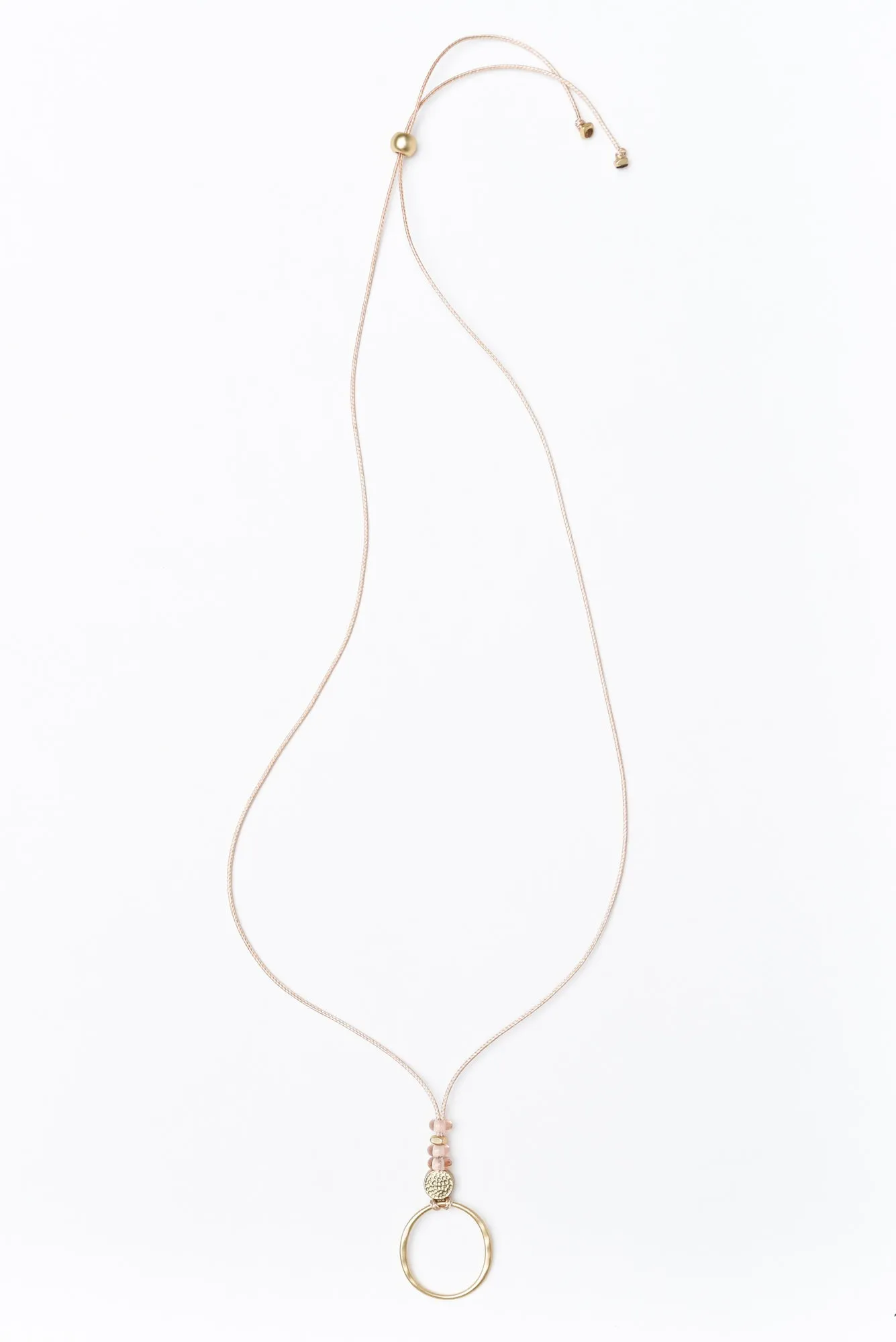 Andora Blush Beaded Circle Necklace sold by Blue Bungalow