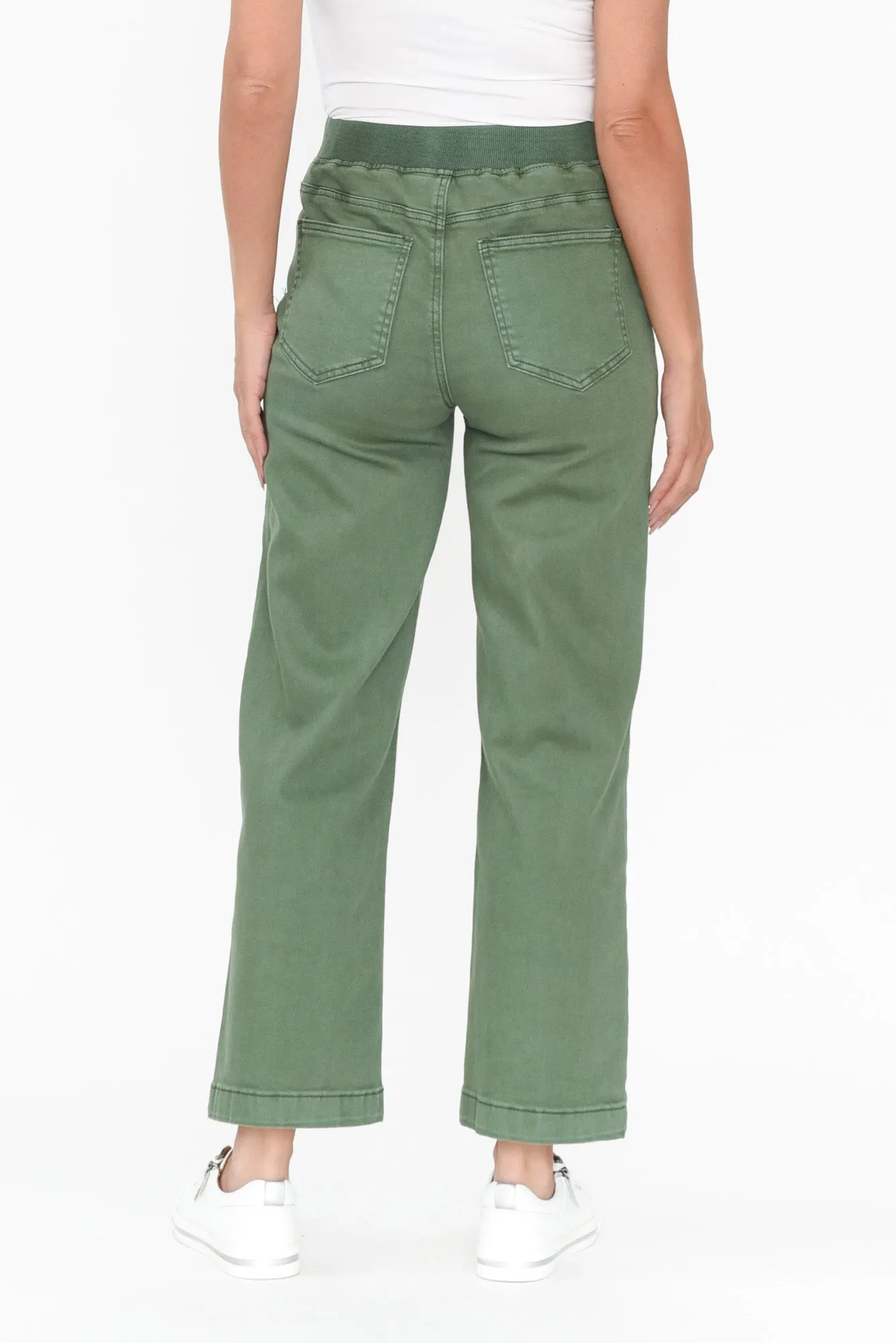 Maddy Khaki Wide Leg Jeans sold by Blue Bungalow product image thumbnail 4