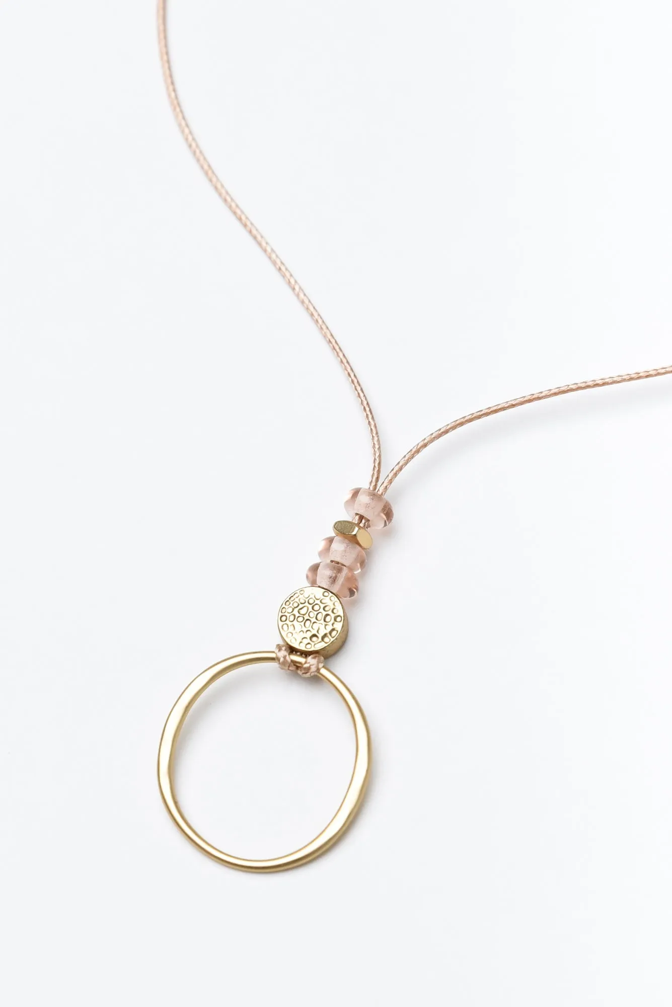 Andora Blush Beaded Circle Necklace sold by Blue Bungalow product image thumbnail 2