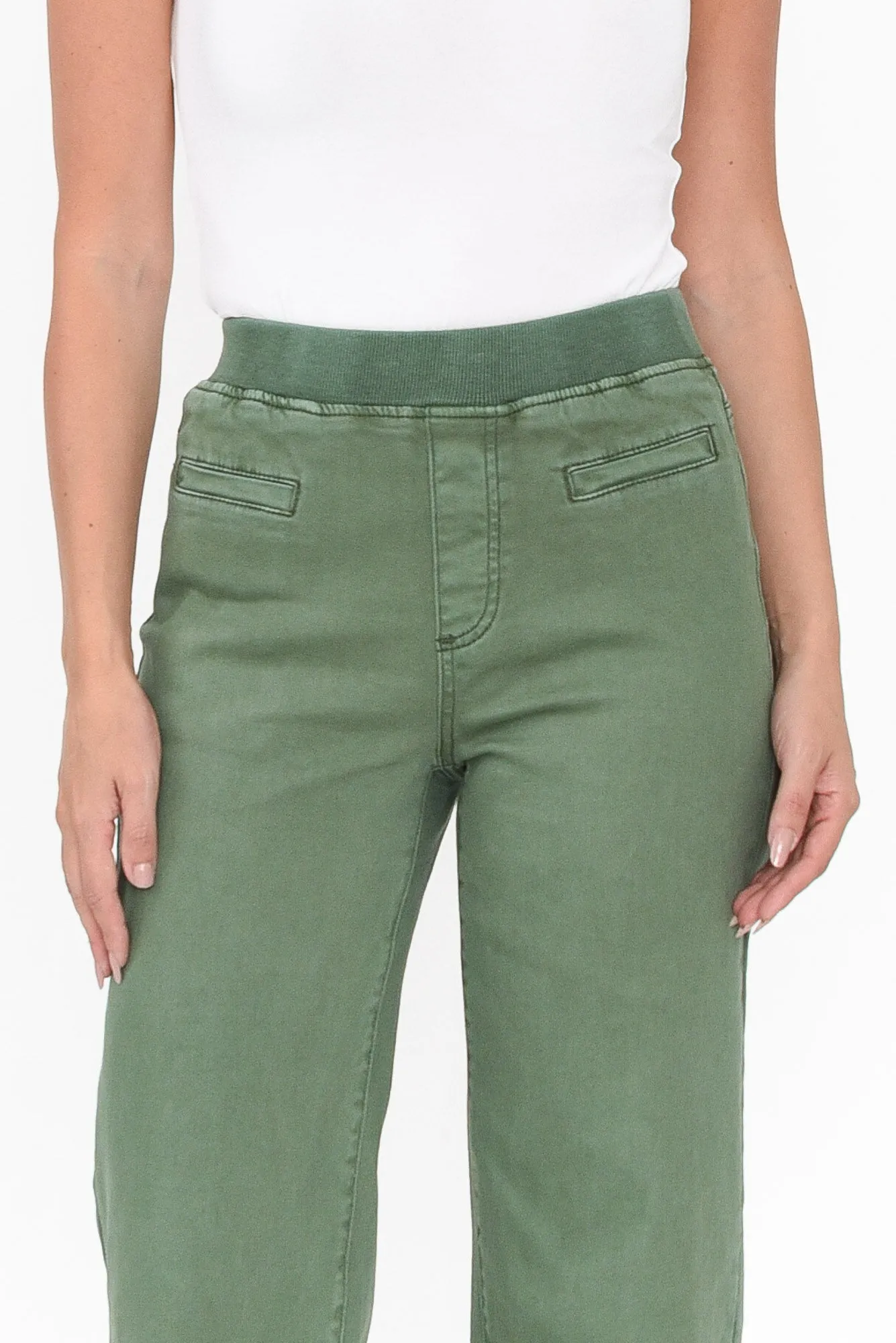 Maddy Khaki Wide Leg Jeans sold by Blue Bungalow product image thumbnail 5