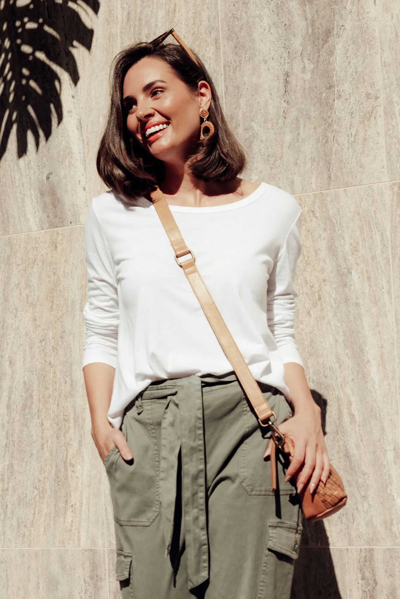 Megan White Cotton Long Sleeve Top sold by Blue Bungalow product image thumbnail 2