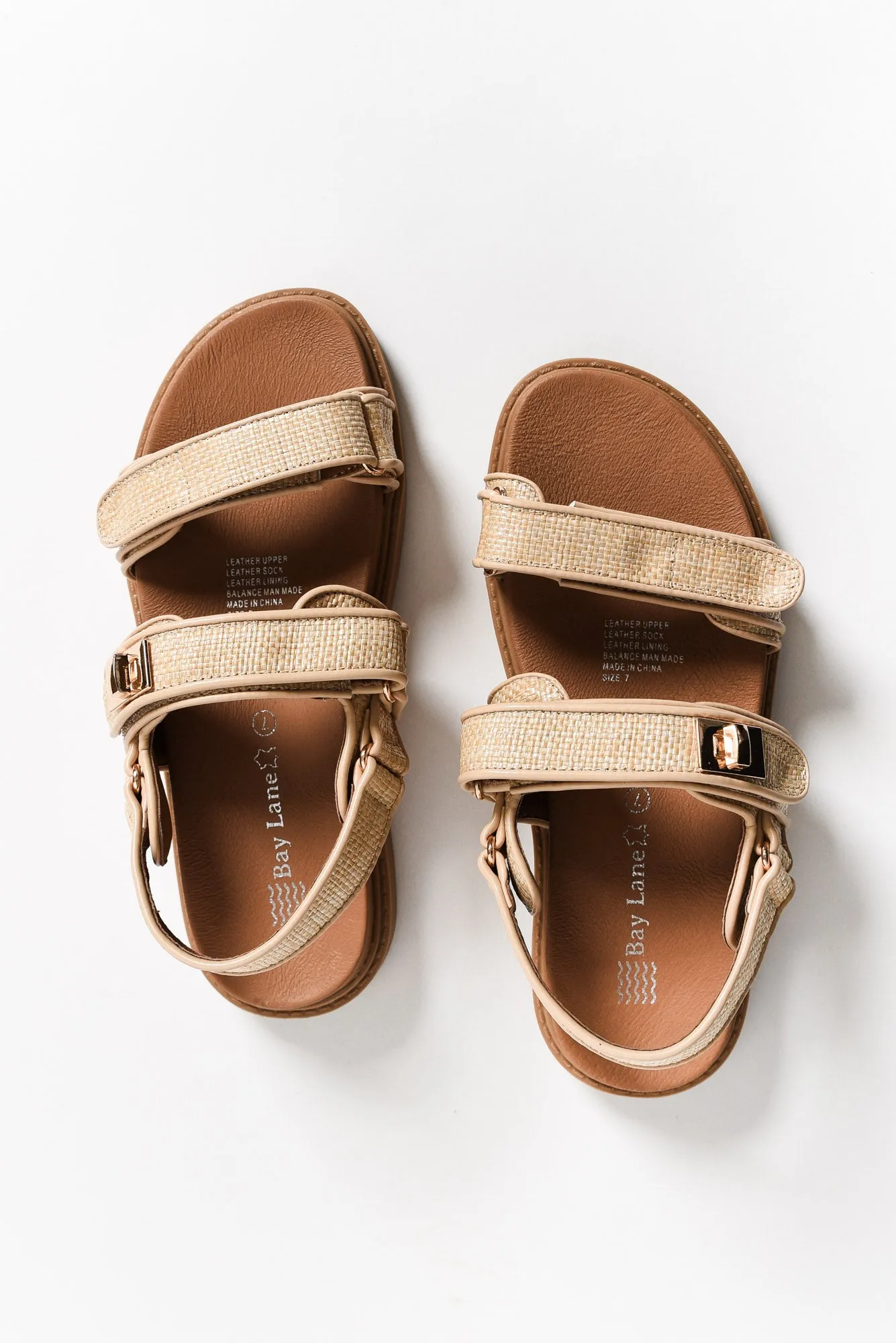 Milly Natural Raffia Leather Sandal sold by Blue Bungalow product image thumbnail 3