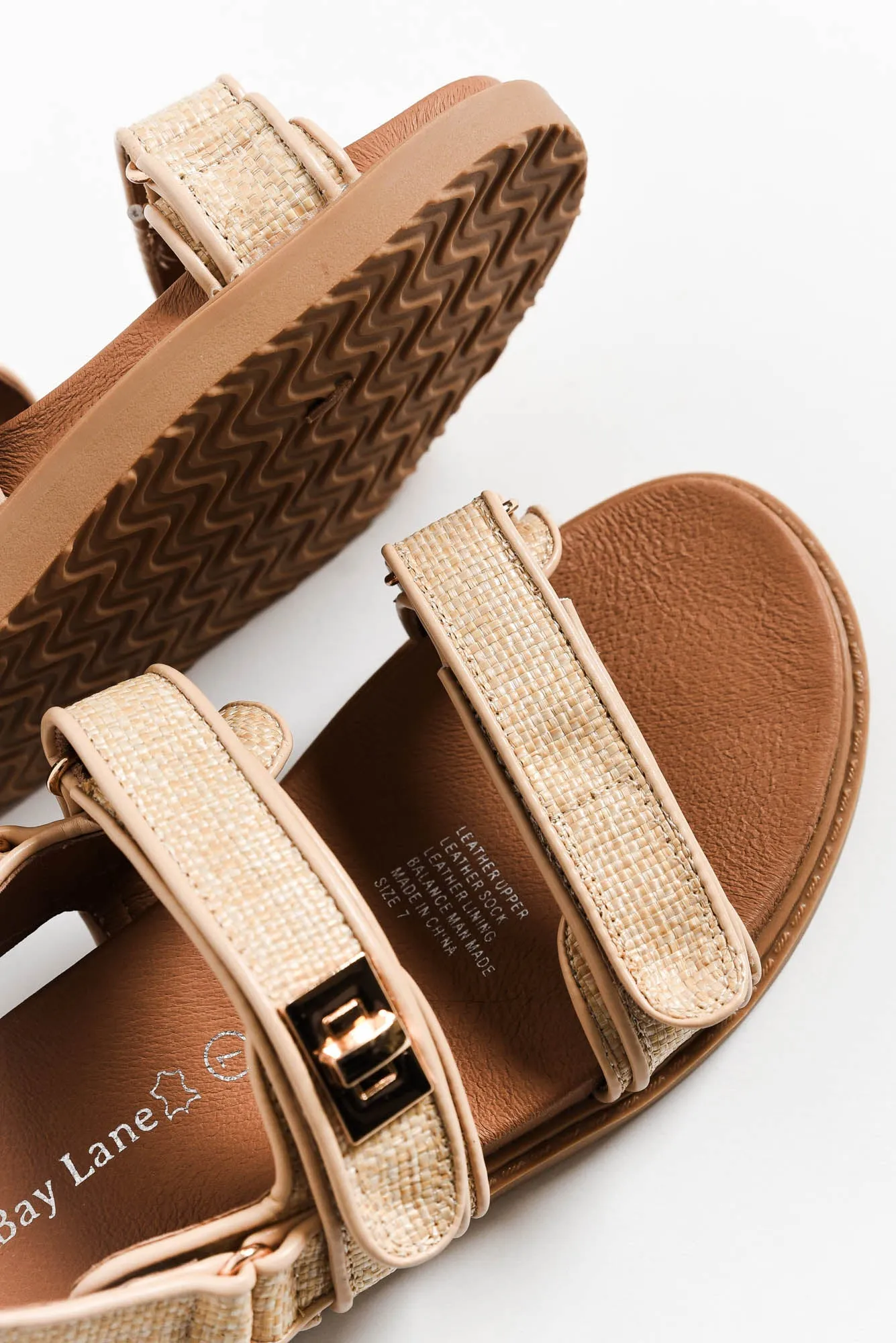 Milly Natural Raffia Leather Sandal sold by Blue Bungalow product image thumbnail 4