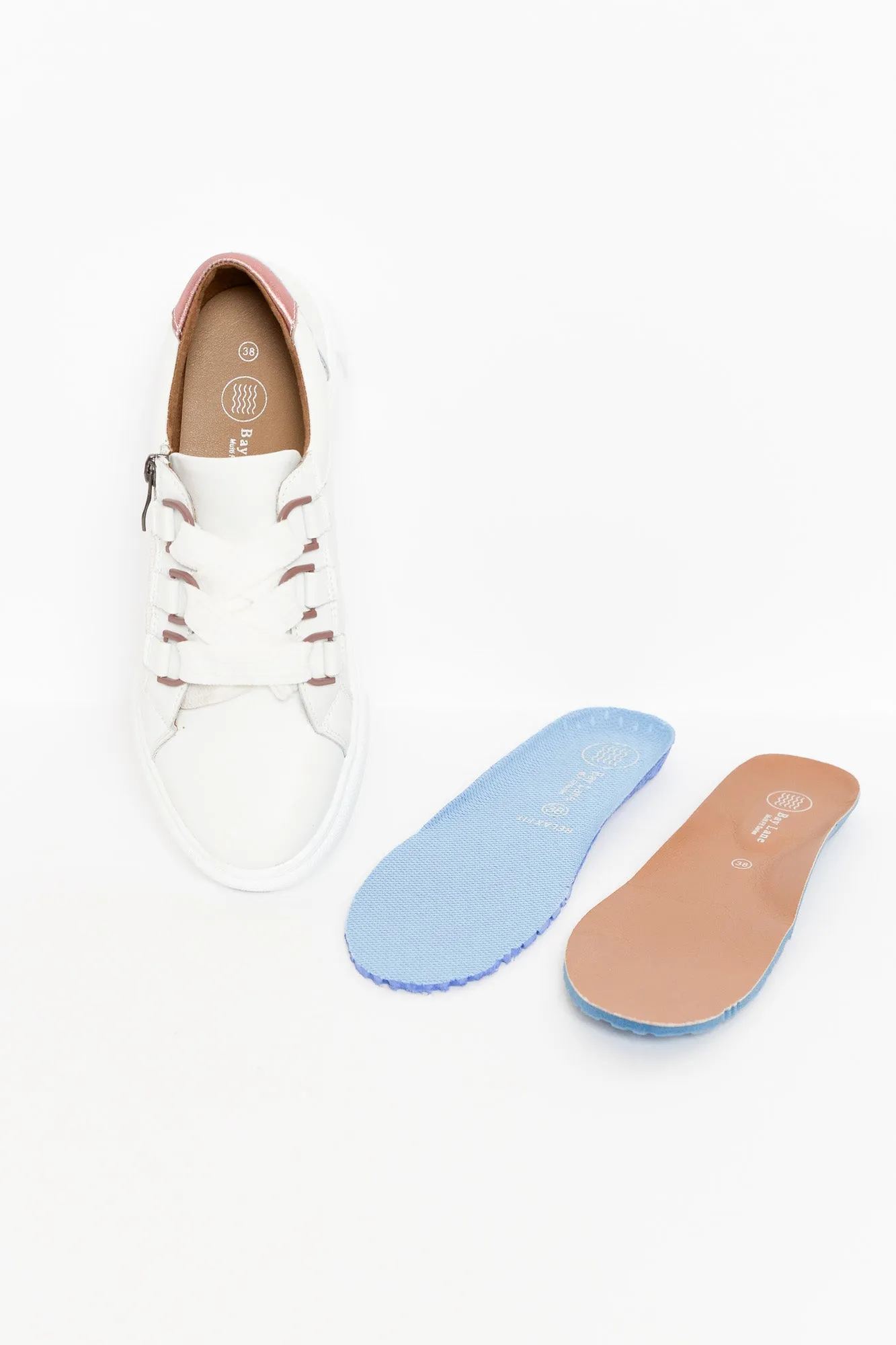 Luxe White Leather Sneaker sold by Blue Bungalow product image thumbnail 3